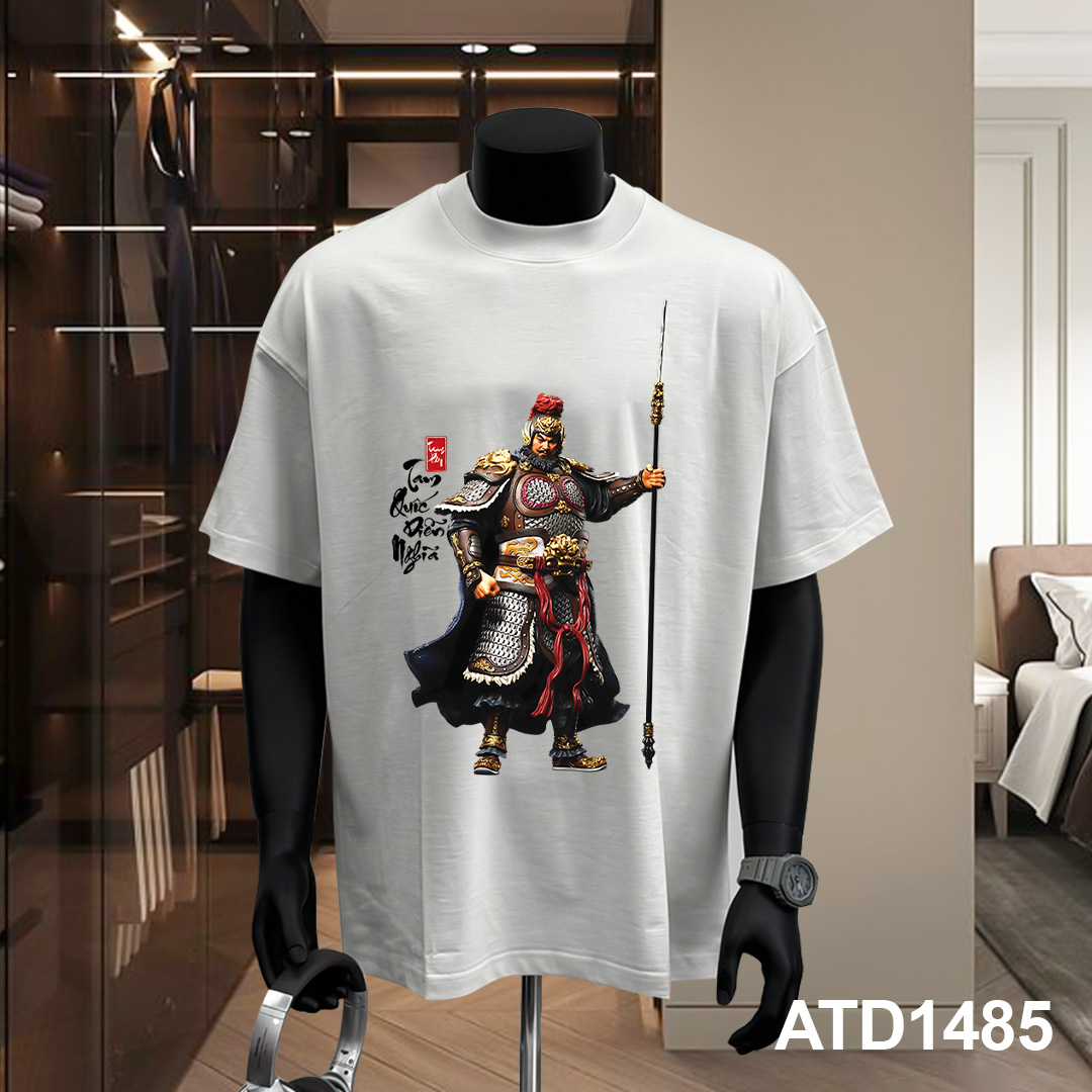 Áo phông nam tam quốc diễn nghĩa nhiều màu nhiều màu ATD1485 Miucho Iconic vải cotton in artwork_thumbnail_1