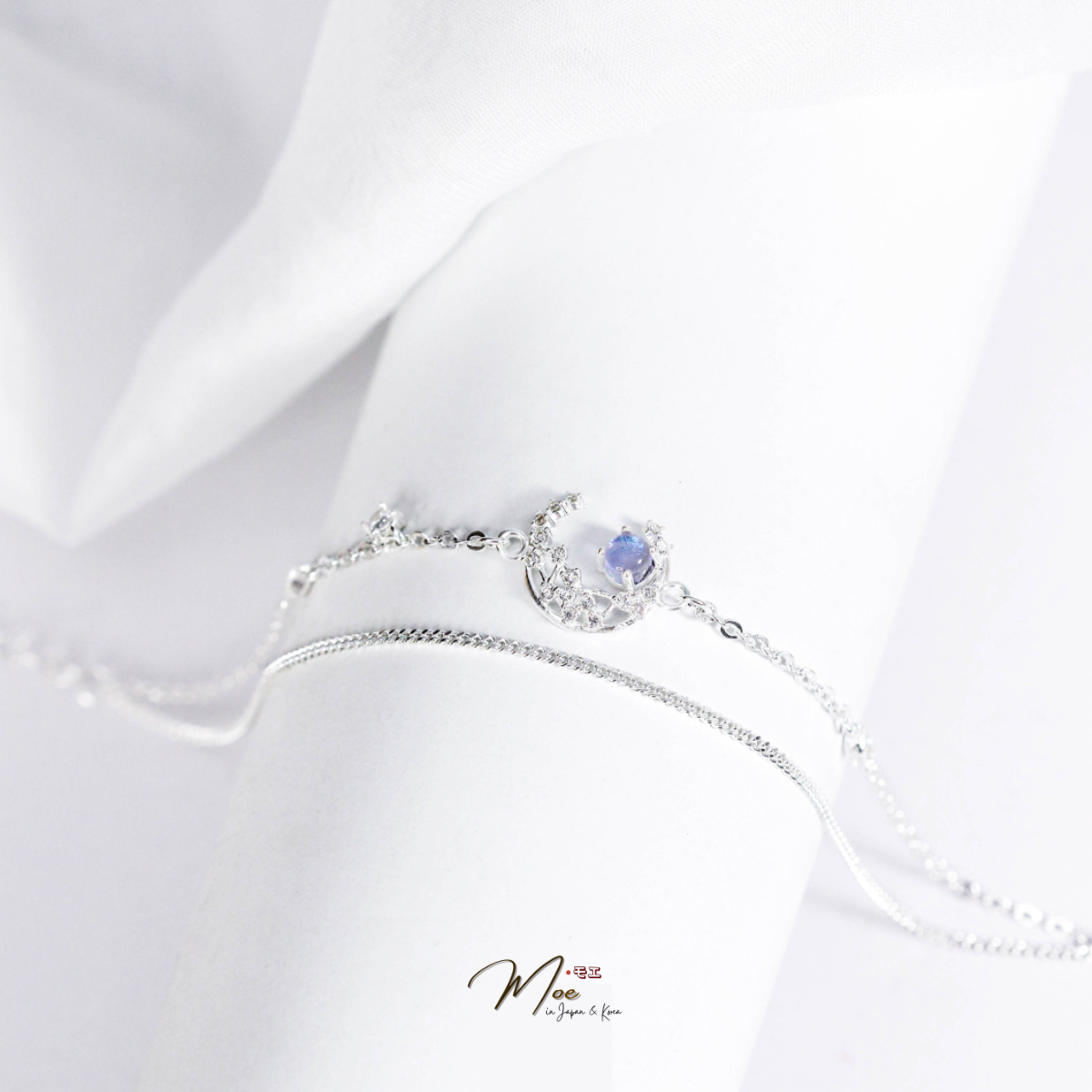 LT483 - Lắc tay kép trăng sao đá moon