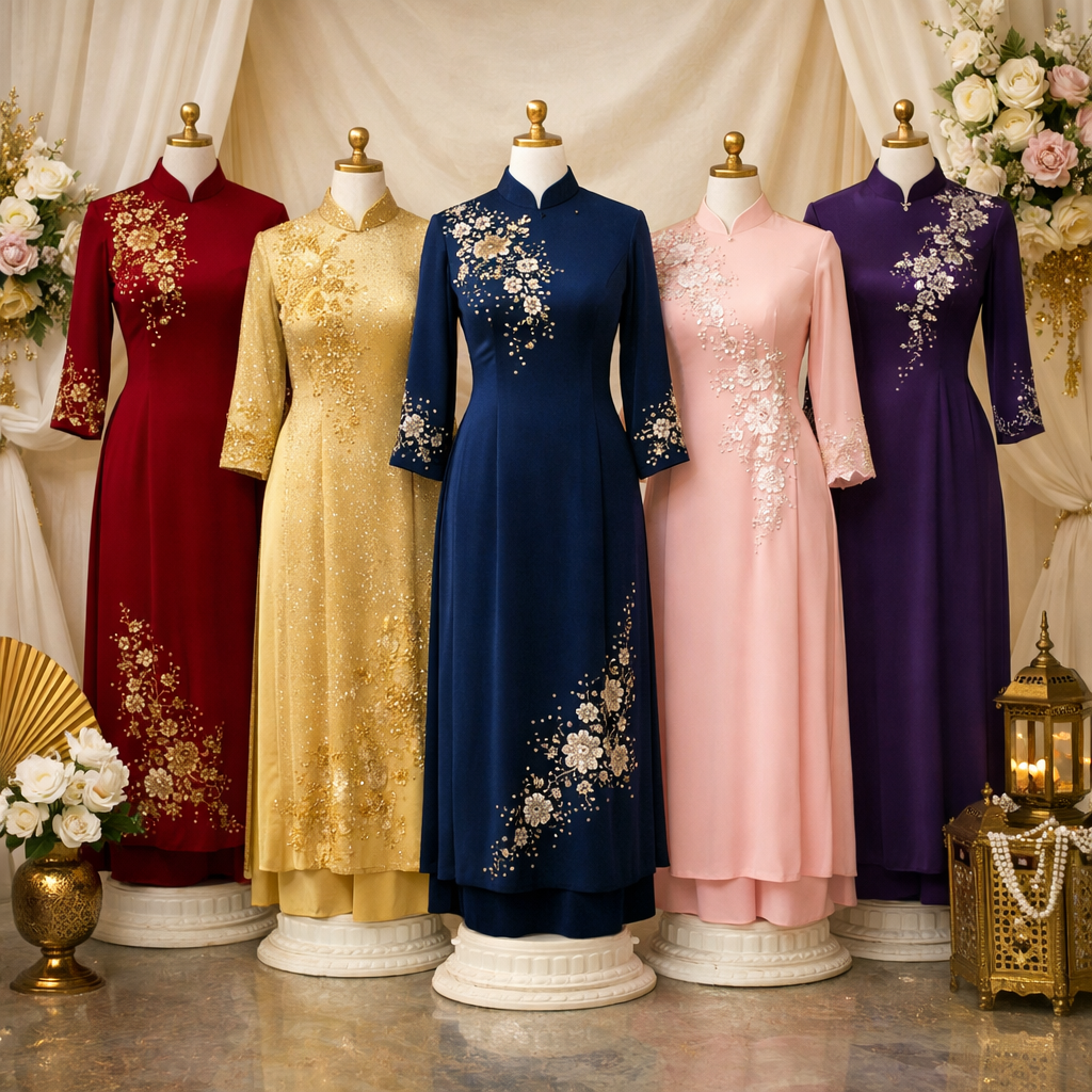 Áo Dài Bà Sui Màu Nào