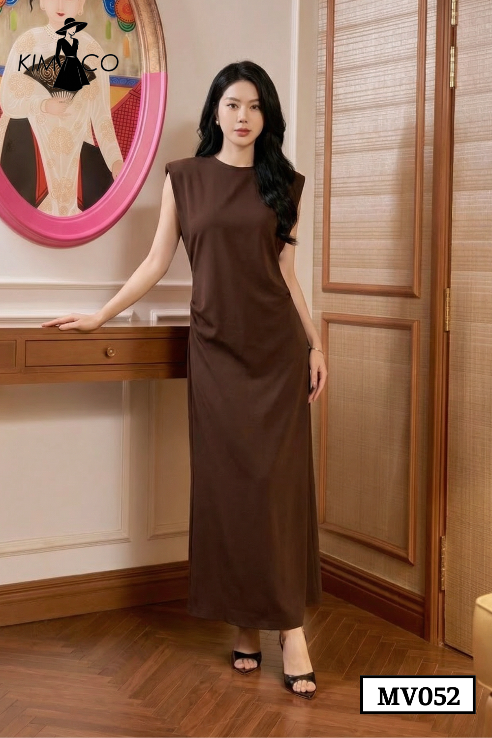 Đầm Nâu Mocha Tối Giản - MV052