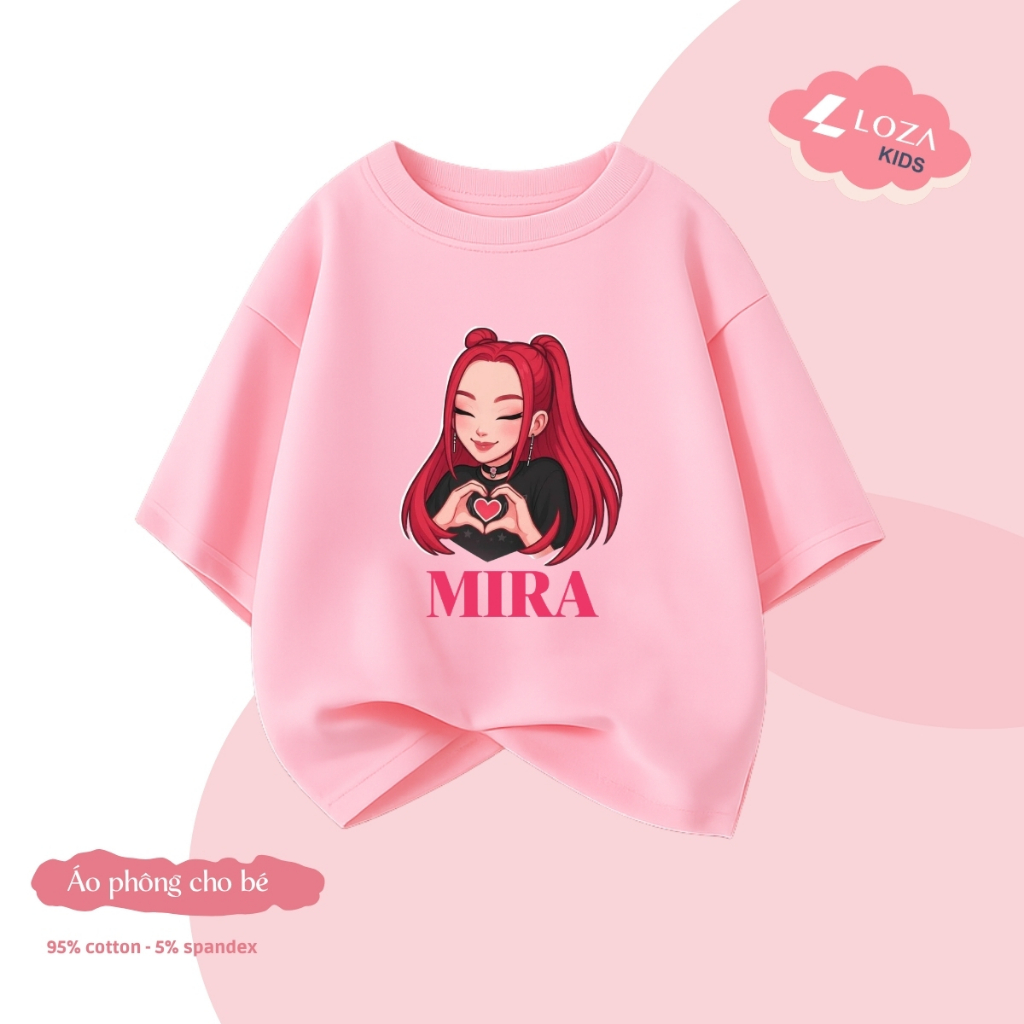 Áo phông bé gái hình nhóm nhạc Huntrix Rumi, Zoe, Mira - Loza Kids AT019_thumbnail_9