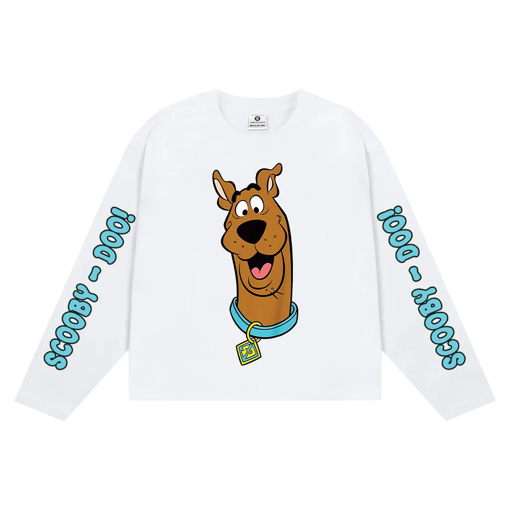 Áo thun boxy nam nữ tay dài Miucho cotton thoáng mát dày dặn SCOOBY DOO in mix 2664_thumbnail_0