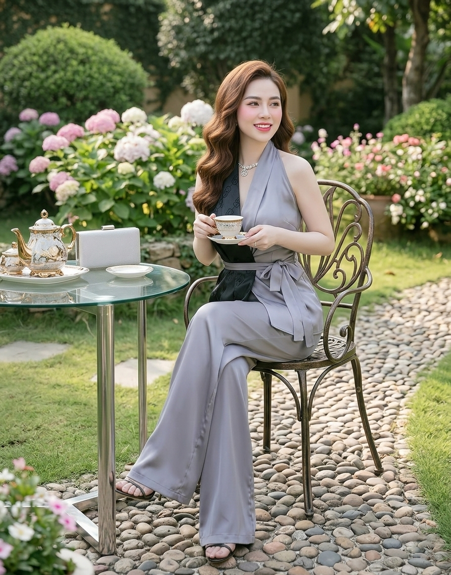 Set bộ áo cổ V quần ống rộng_thumbnail_6