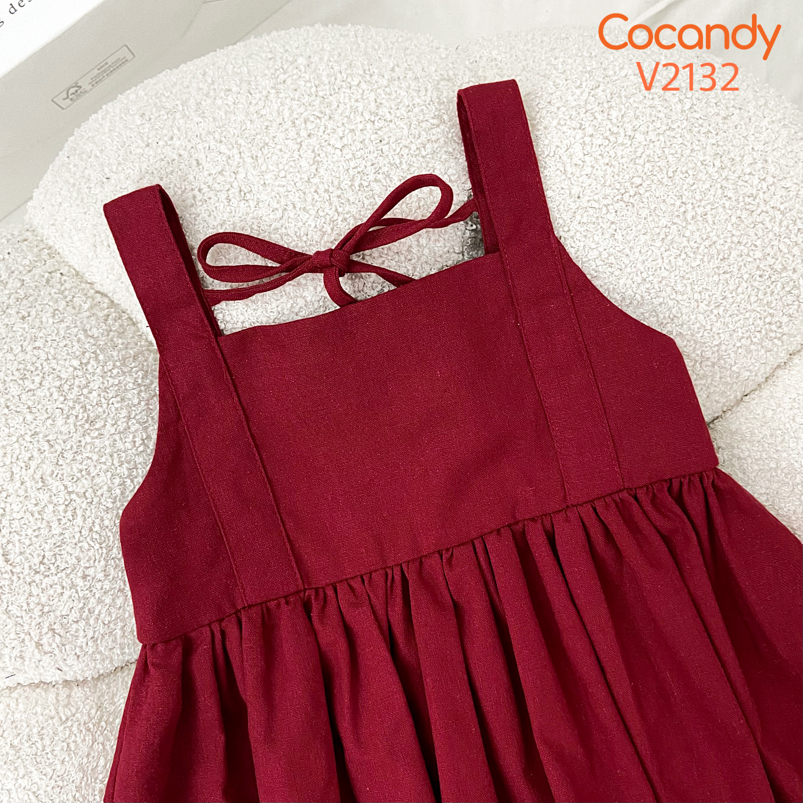 Váy yếm 2 dây ĐỎ dây buộc_thumbnail_4