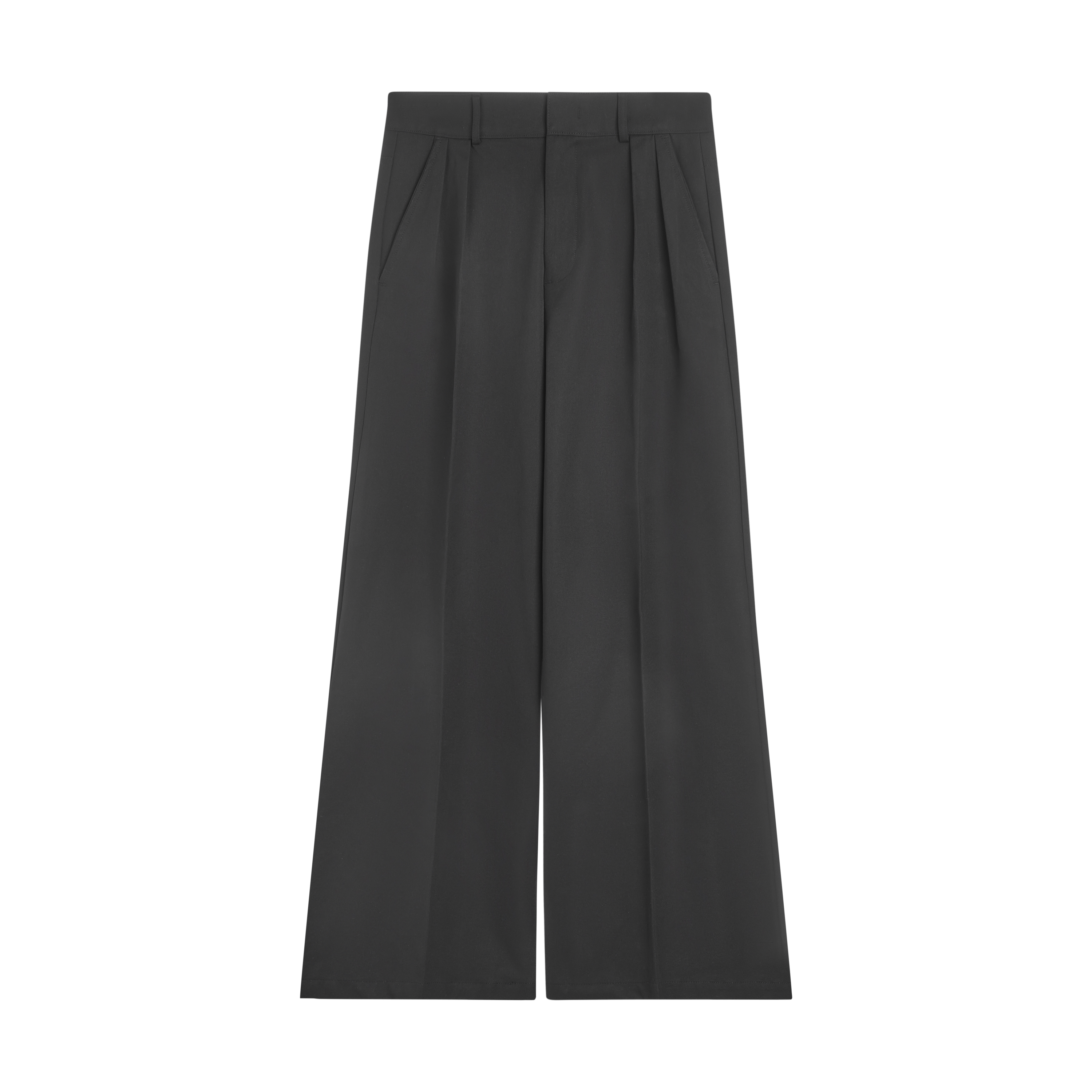 PLEATED WIDE-LEG FLARE PANTS