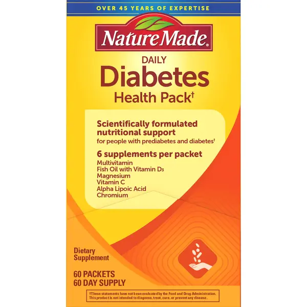 Viên Uống Hỗ Trợ Sức Khỏe Nature Made Diabetes Health Pack - Hộp 60 Gói