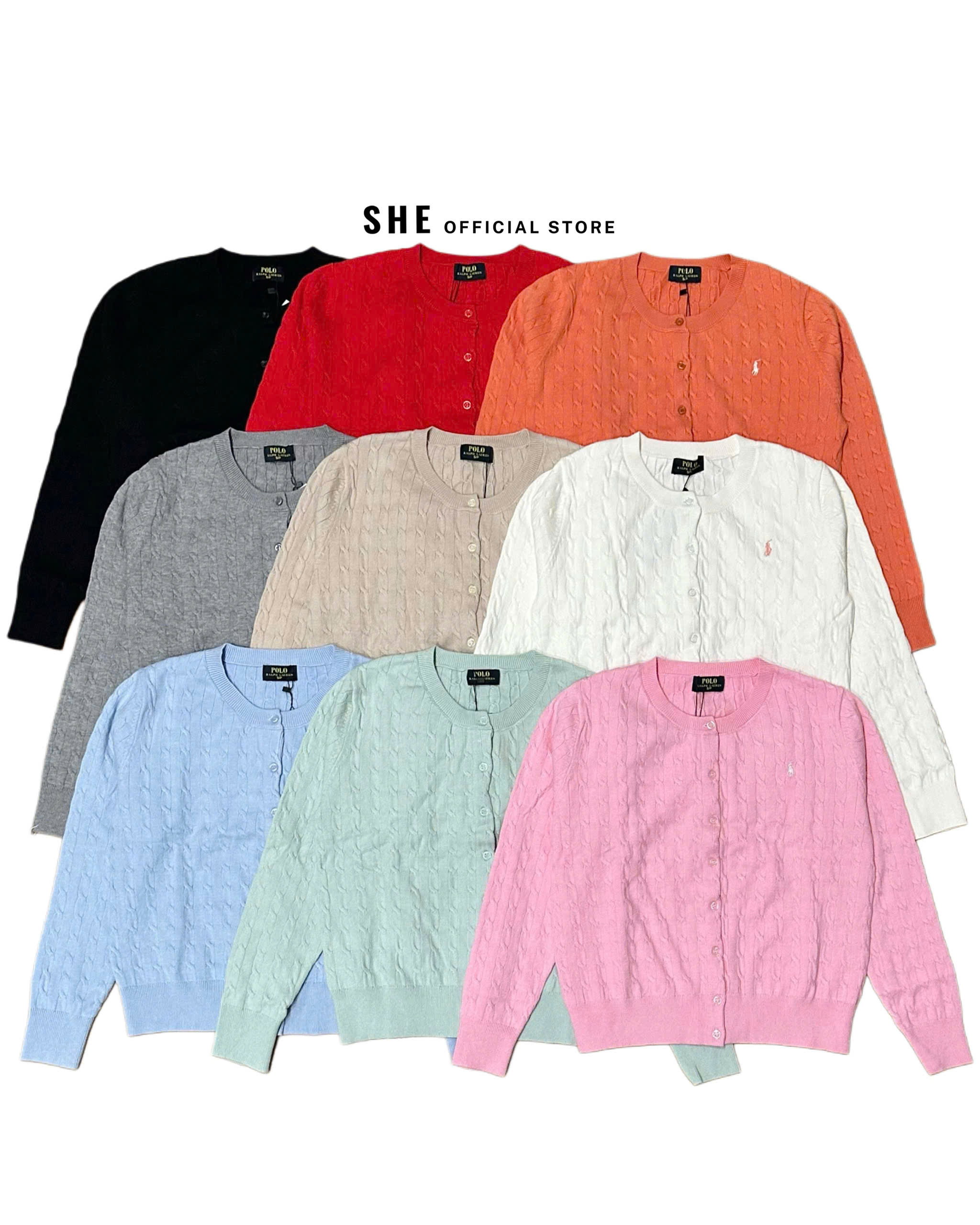 H279 ÁO CARDIGAN POLO RL