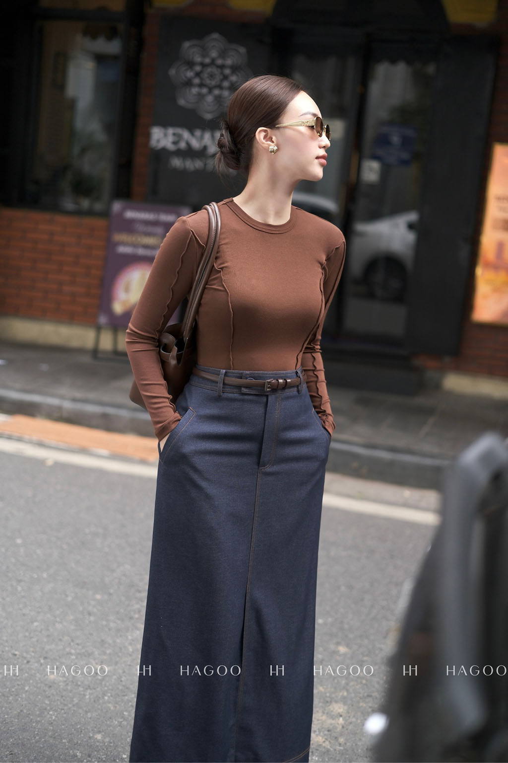 Áo thun cổ tròn bấu ly bèo HAGOO_thumbnail_4