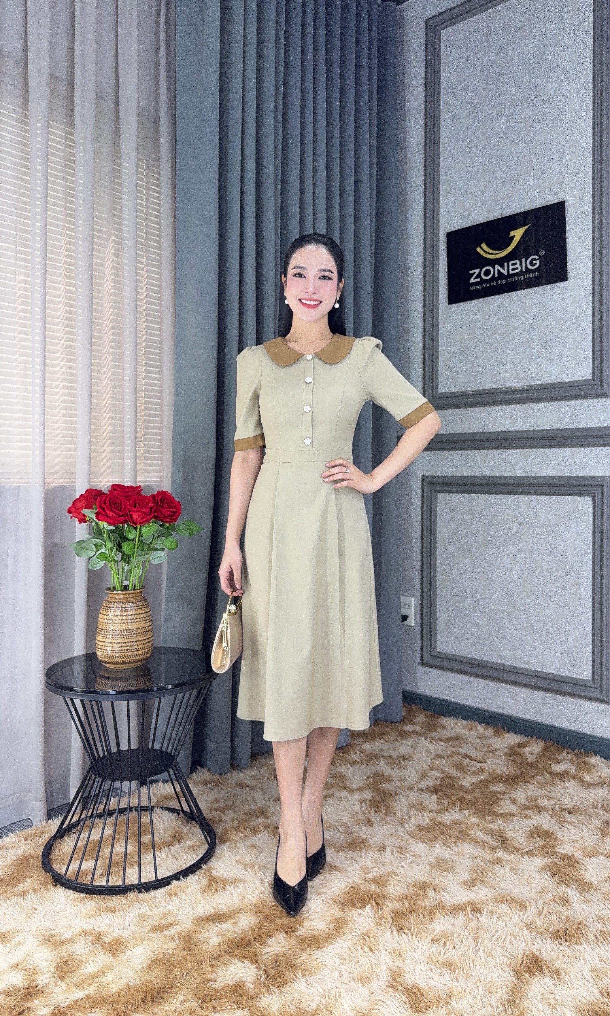 Đầm xòe - Y2085 - Thương hiệu Zonbig