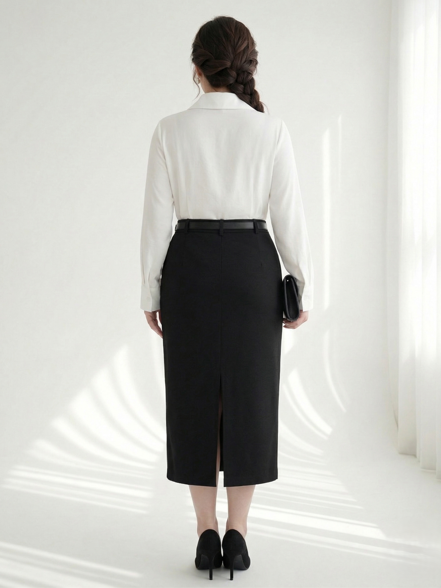 BIGSIZE NỮ - Chân váy dáng A dài xẻ tà sau dành cho nàng béo từ 55-90kg V-CV041_thumbnail_3