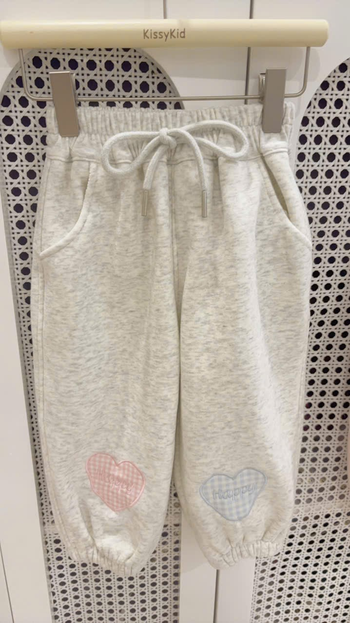 (Q165) Quần nỉ lót lông bo gấu màu ghi_thumbnail_0