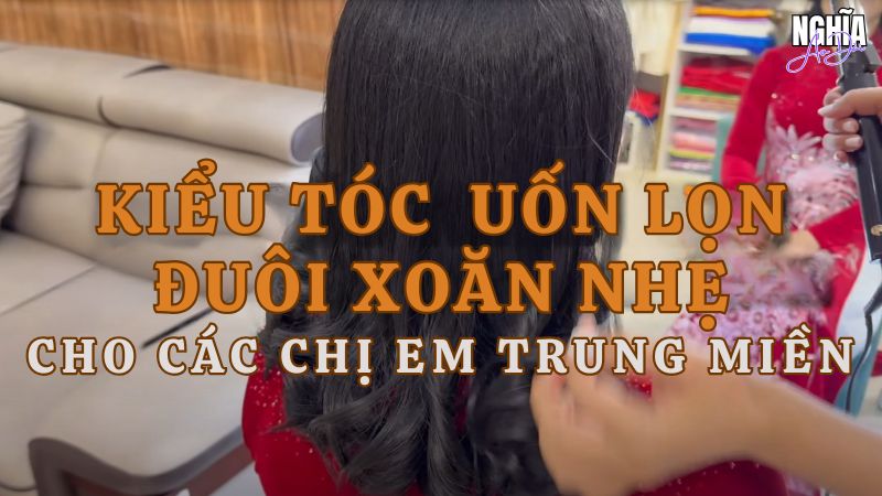 Hướng dẫn tạo Kiểu Tóc Uốn Lọn Đuôi Xoăn Nhẹ Khi Mặc Áo Dài Sang Trọng