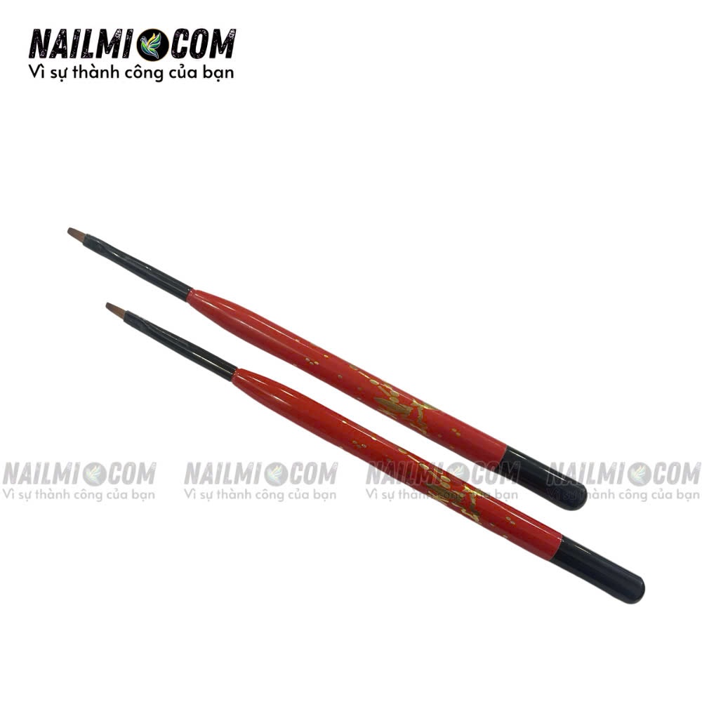 Cọ hoa cúc - cọ vẽ móng - bản vuông - cung đình - cán gỗ_thumbnail_2