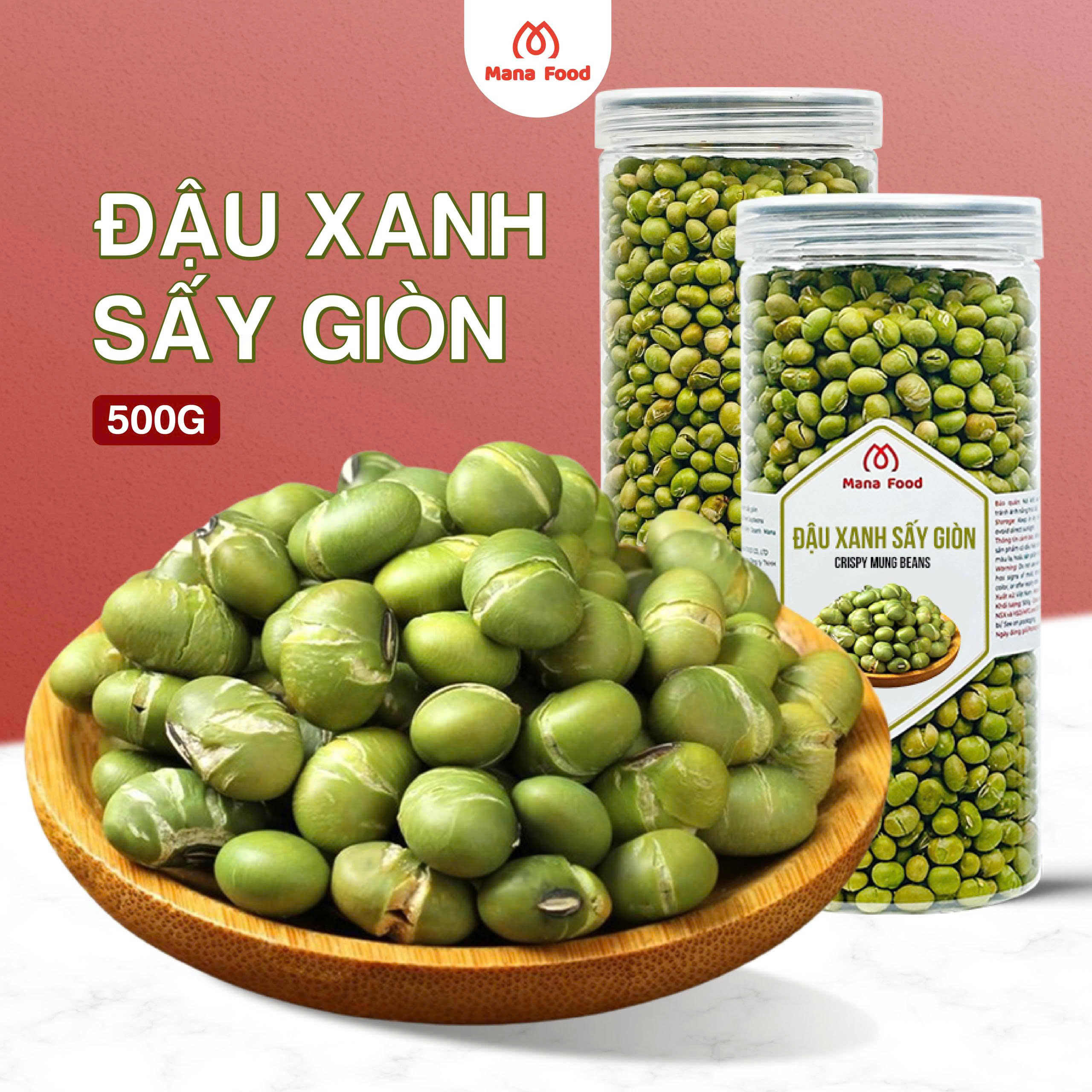 Đậu Xanh Sấy Mana - Hũ pet 500g