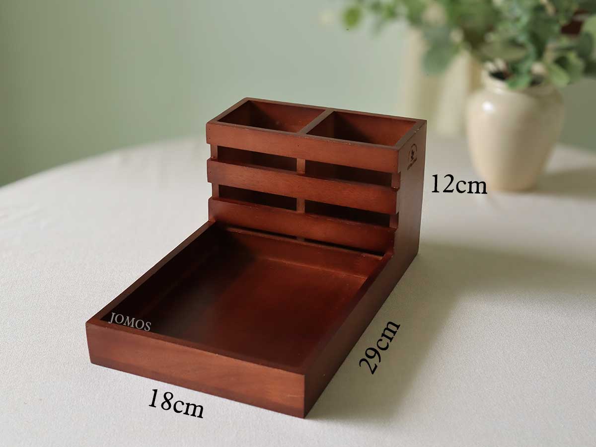 Khay muỗng đũa gia vị gỗ xà cừ màu đậm_thumbnail_1