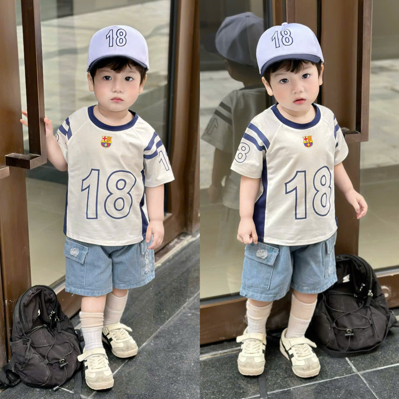 A07 BỘ CỘC QUẦN BÒ SỐ 18 KÈM MŨ - A116.883