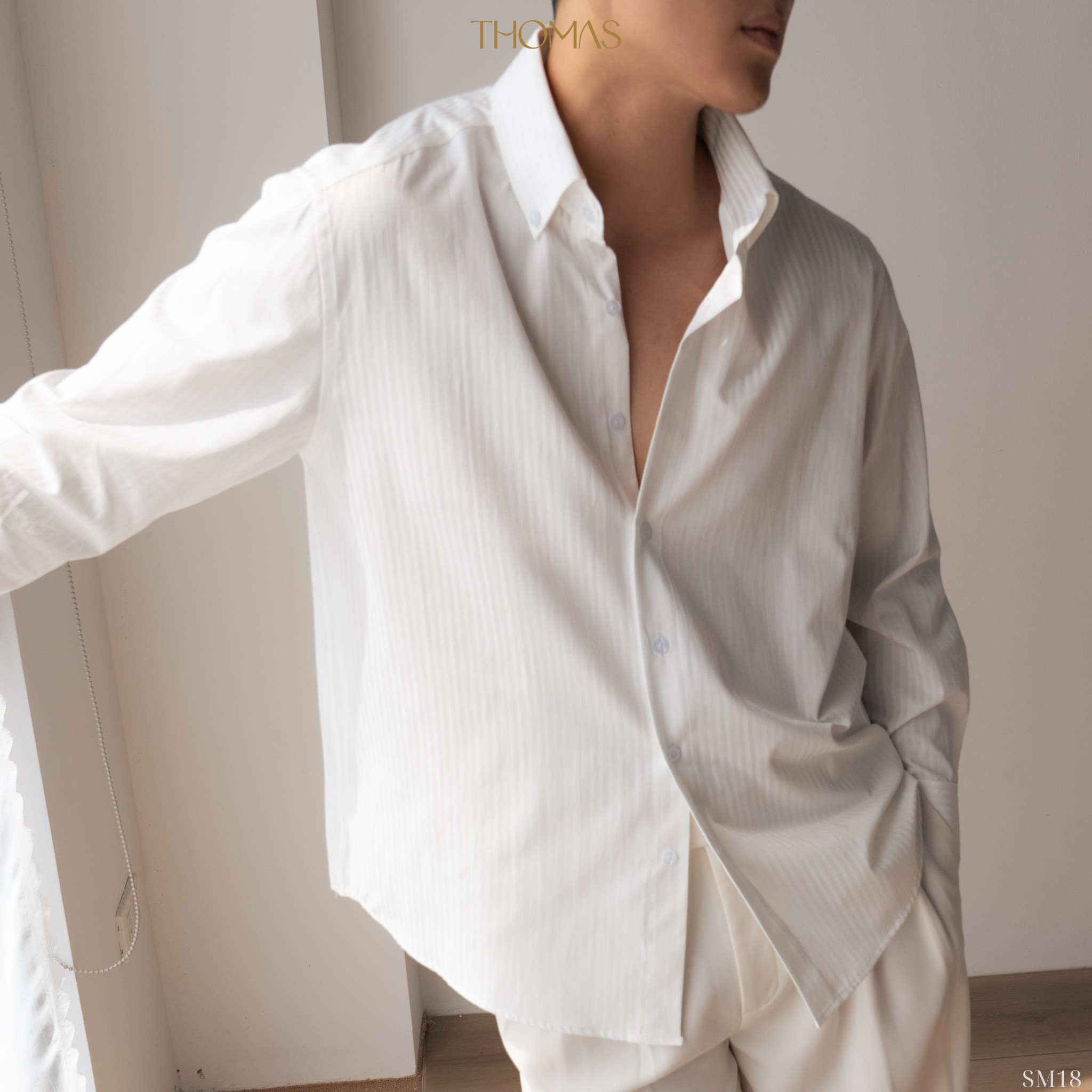 Áo Sơ Mi Dài Tay Enzo Vải Oxford Cổ Button Down Form Relaxed_thumbnail_9