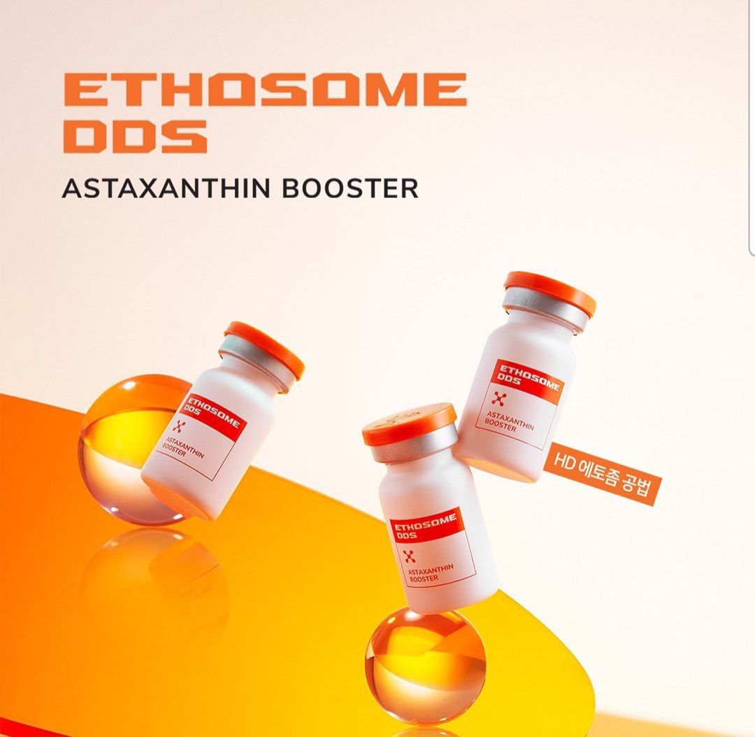 Serum tái tạo chống kích ứng và oxy hóa da Ethosome DDS Astaxanthin Booster hộp 5 ống x 5ml