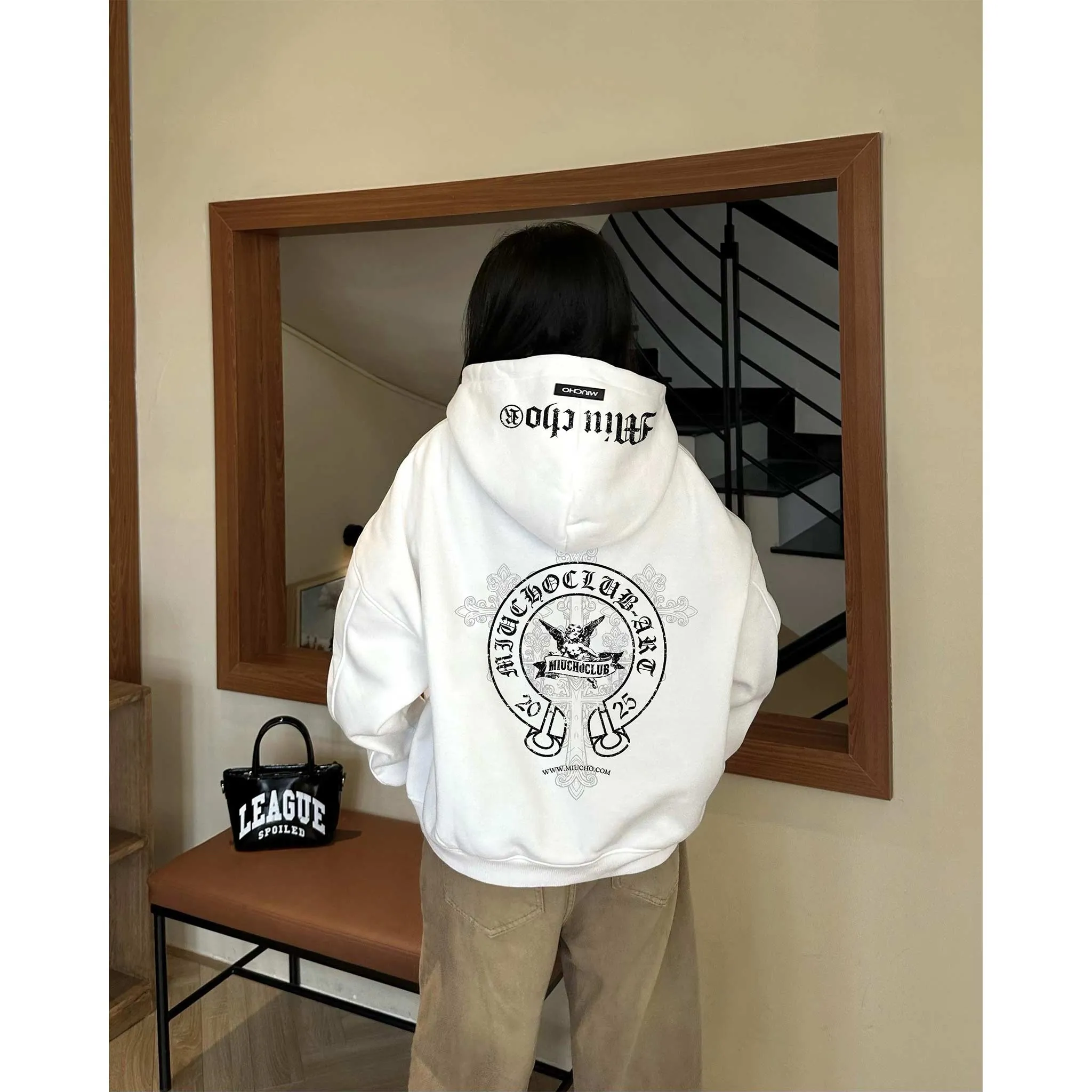 Áo hoodie zip form boxy street style 2578 Miucho chất vải nỉ bông mềm mại thoáng mát in mix_thumbnail_2