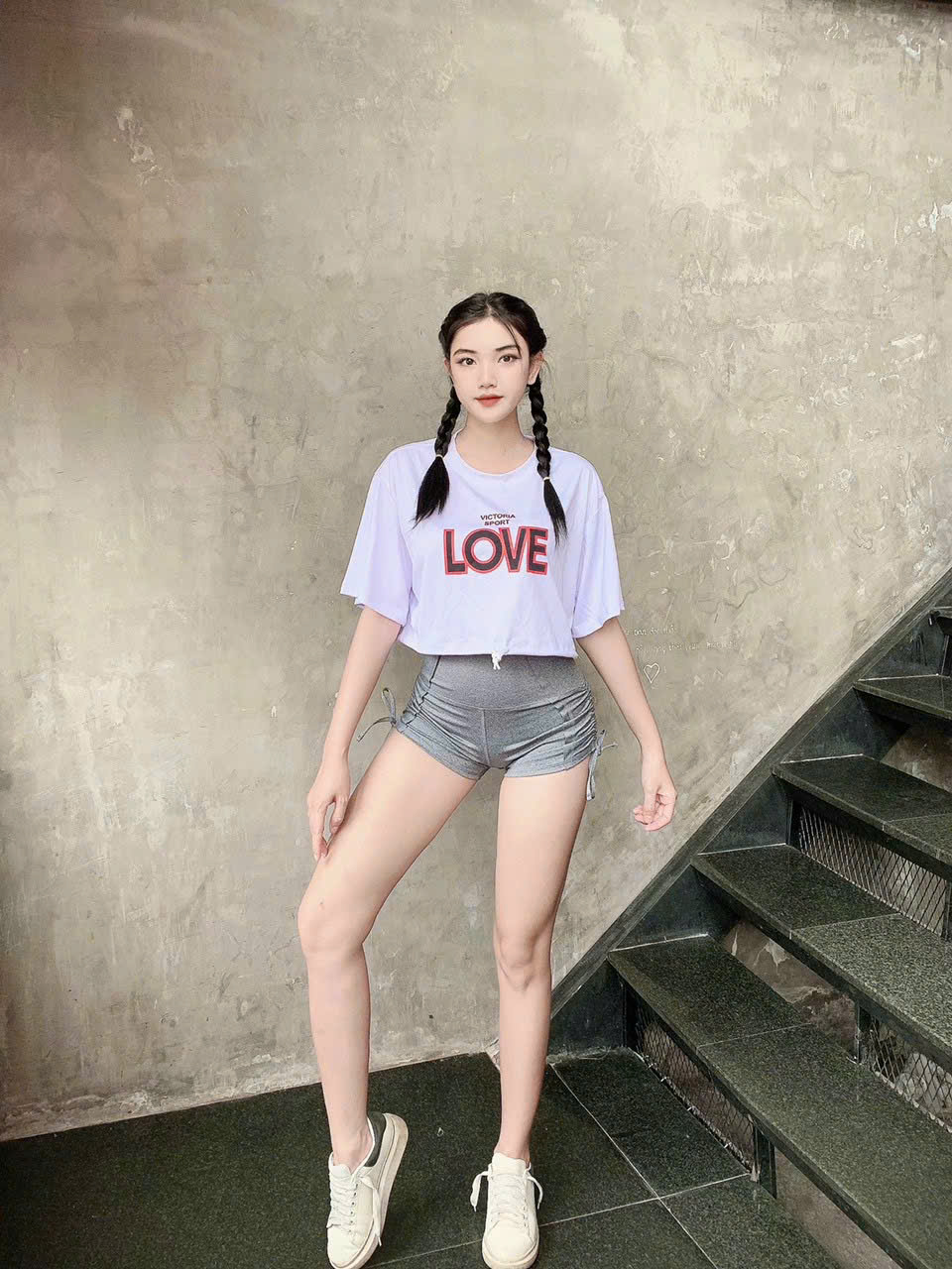 Áo Tank Thể Thao Love Dáng Croptop Dây Rút_thumbnail_9