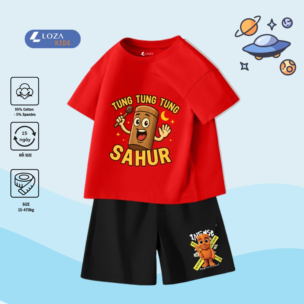 Bộ đồ bé trai in hình 'Tung tung tung sahur' - Loza Kids SB413_thumbnail_1