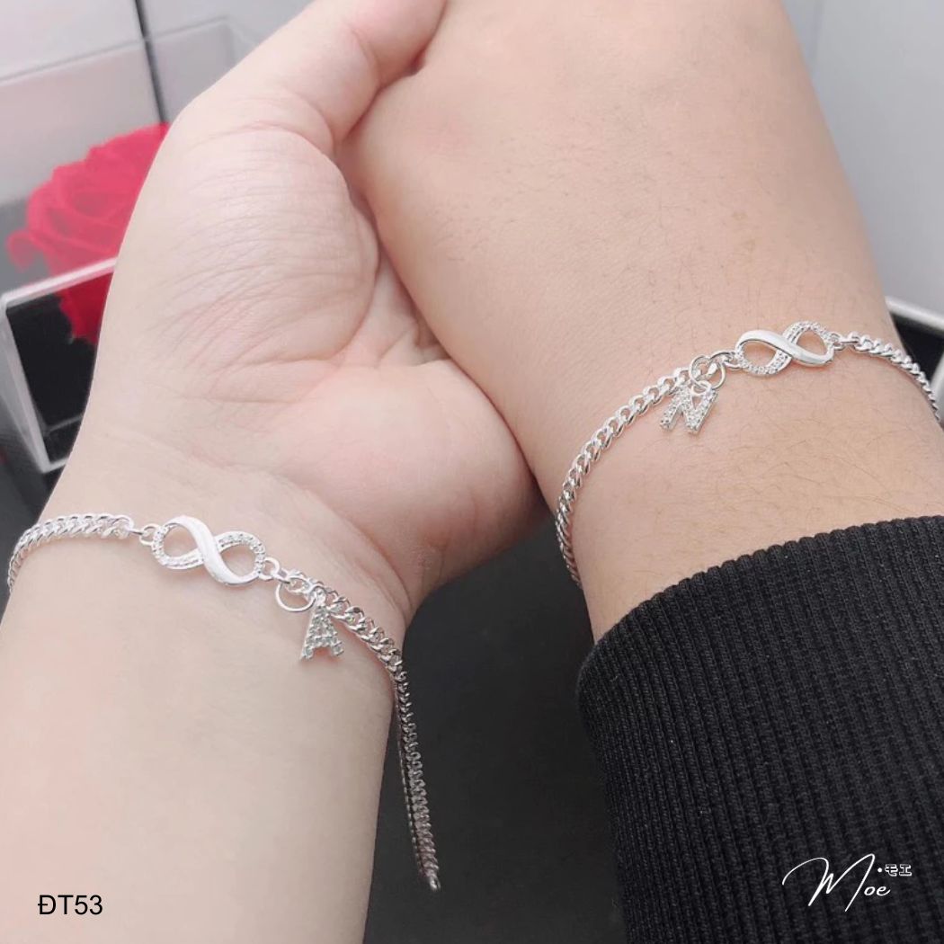 ĐT53 - Lắc tay đôi vô cực vĩnh cửu tình yêu mix charm chữ cái_thumbnail_1