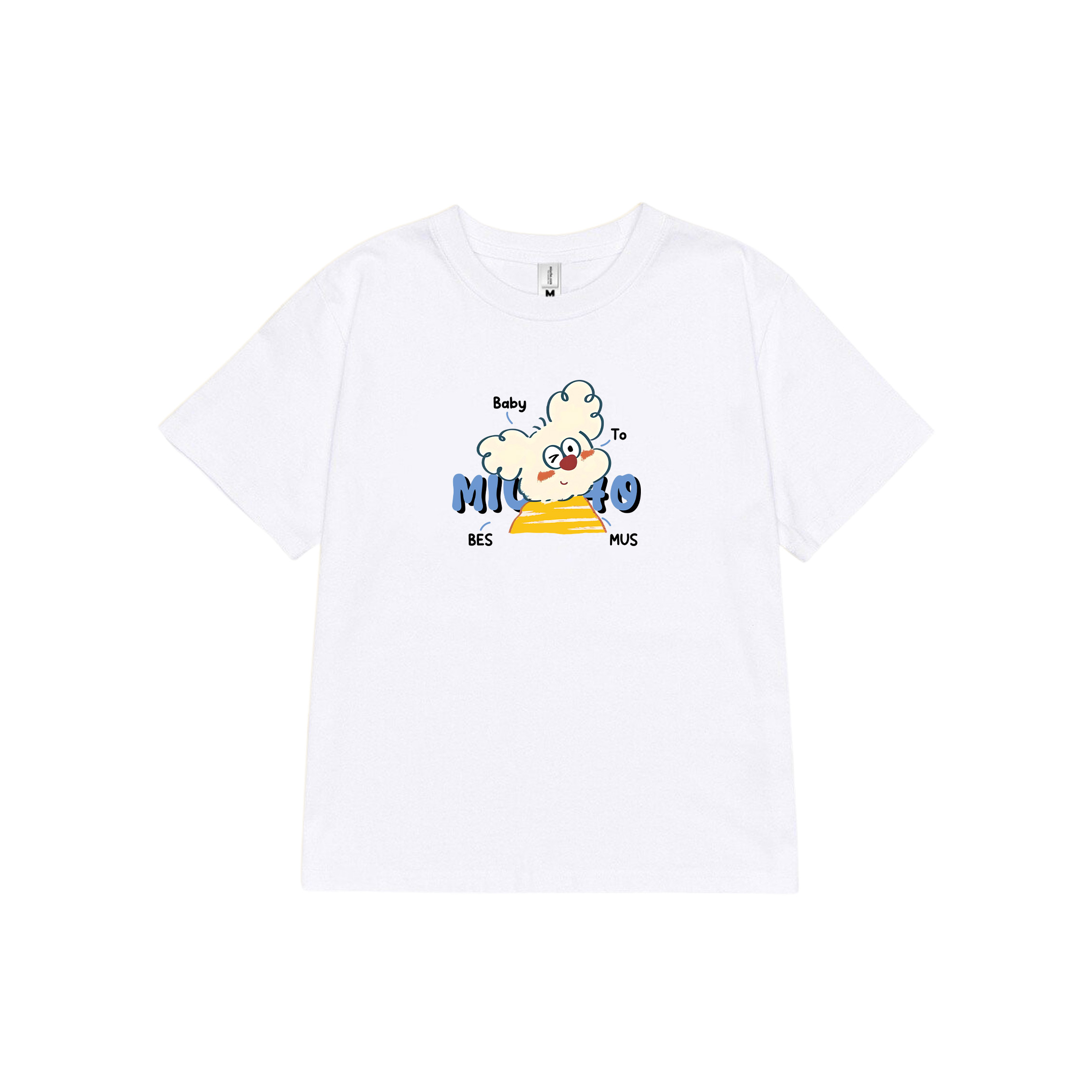 Áo baby tee in hình dễ thương ABD2453 Miucho vải cotton 4c thoáng mát cổ tròn in mix