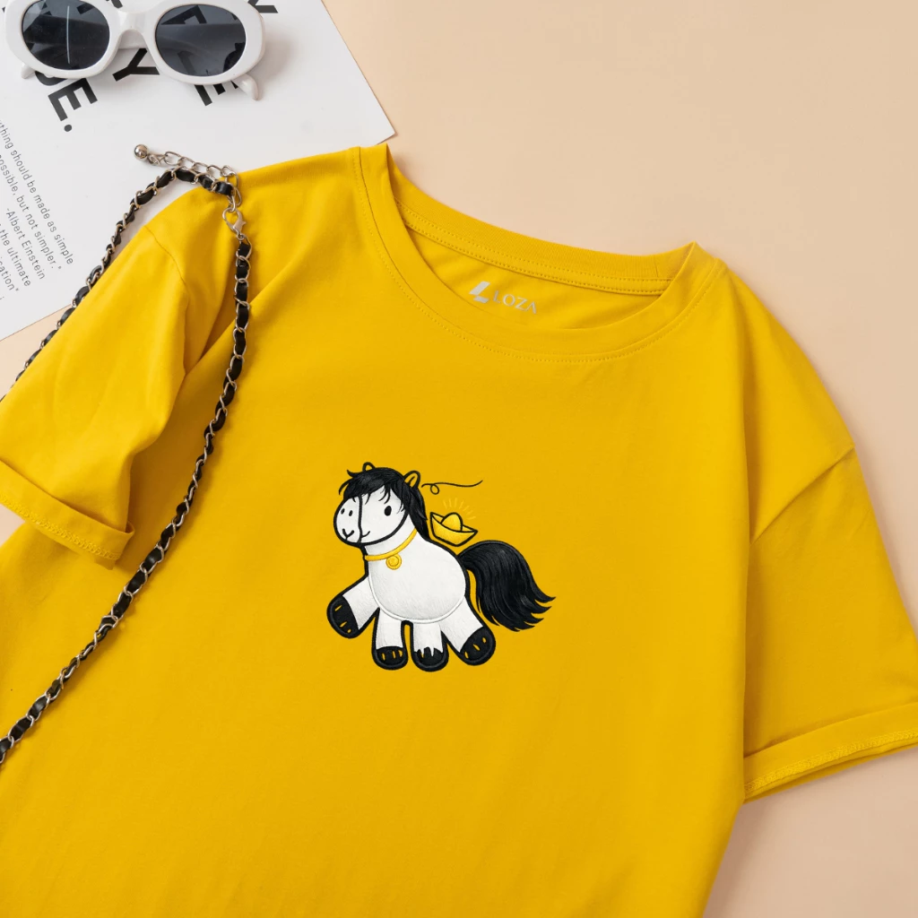 [Form rộng] Áo phông nữ hình Ngựa Tết 2026 - Loza RT3574_thumbnail_5