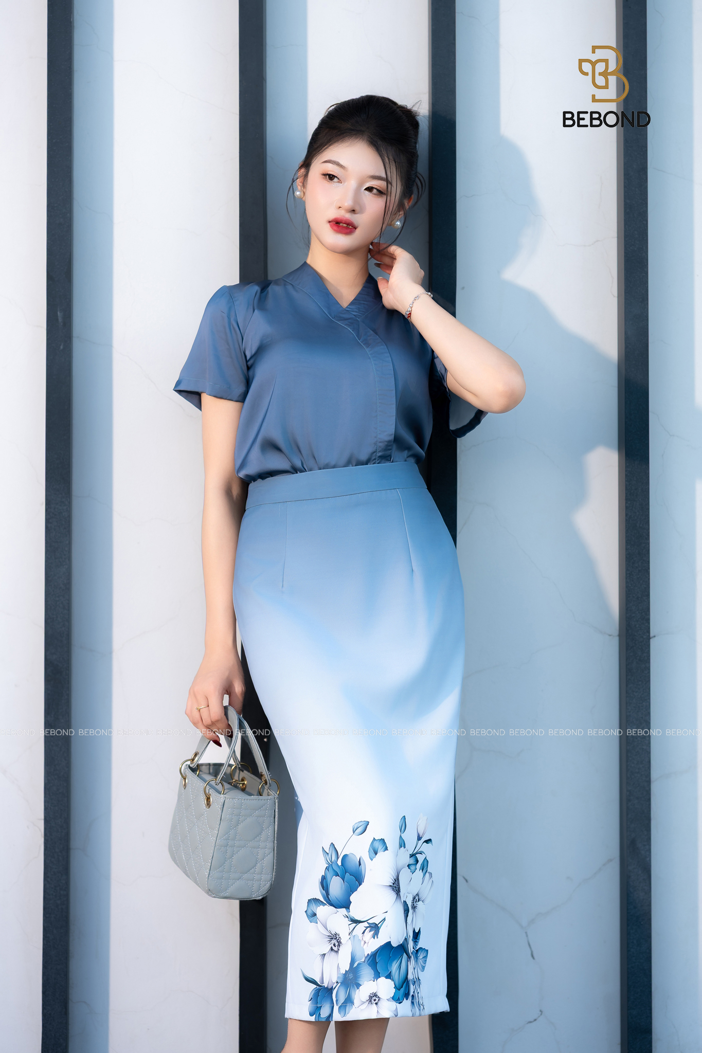 Set đồ ombre DARIA màu XANH