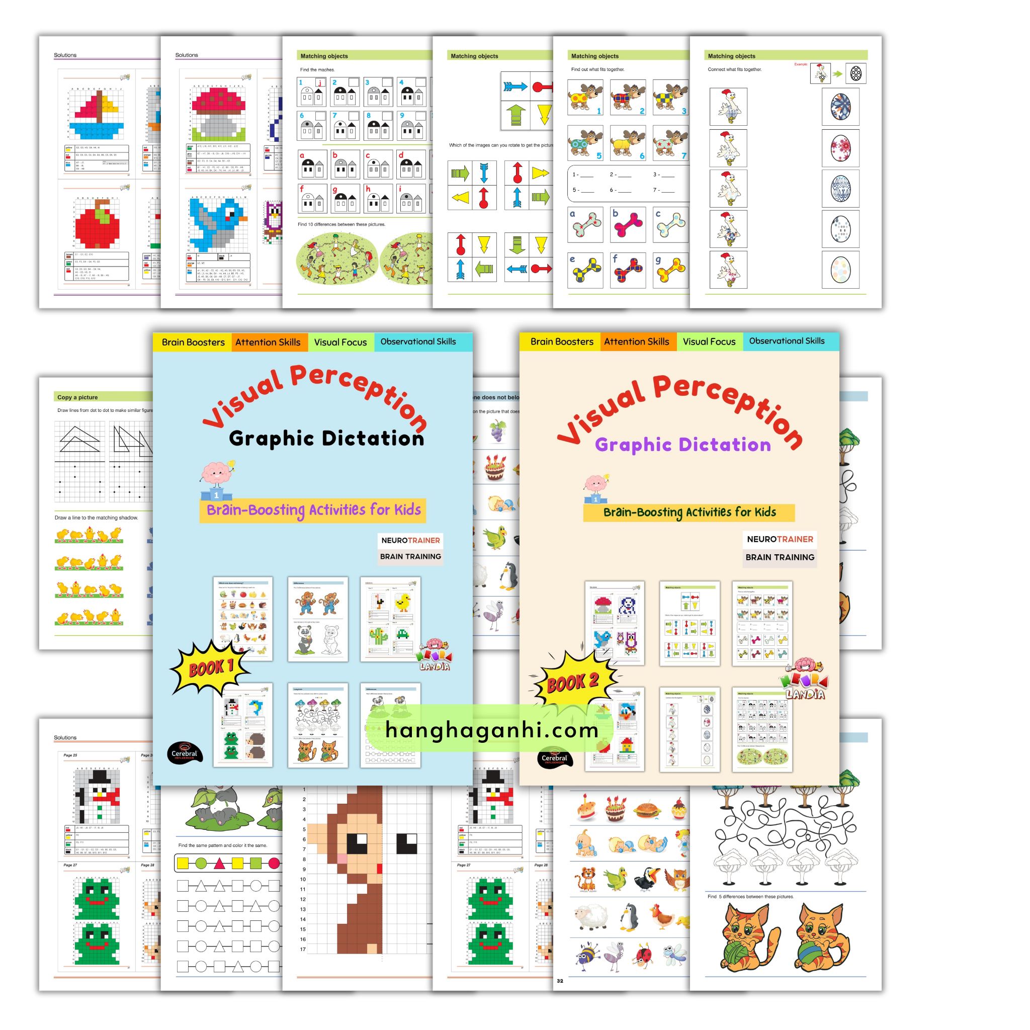 Visual Perception Graphic Dictation, Bộ 2 cuốn sách tư duy não phải, luyện khả năng quan sát cho bé mầm non Neurotrainer_thumbnail_1