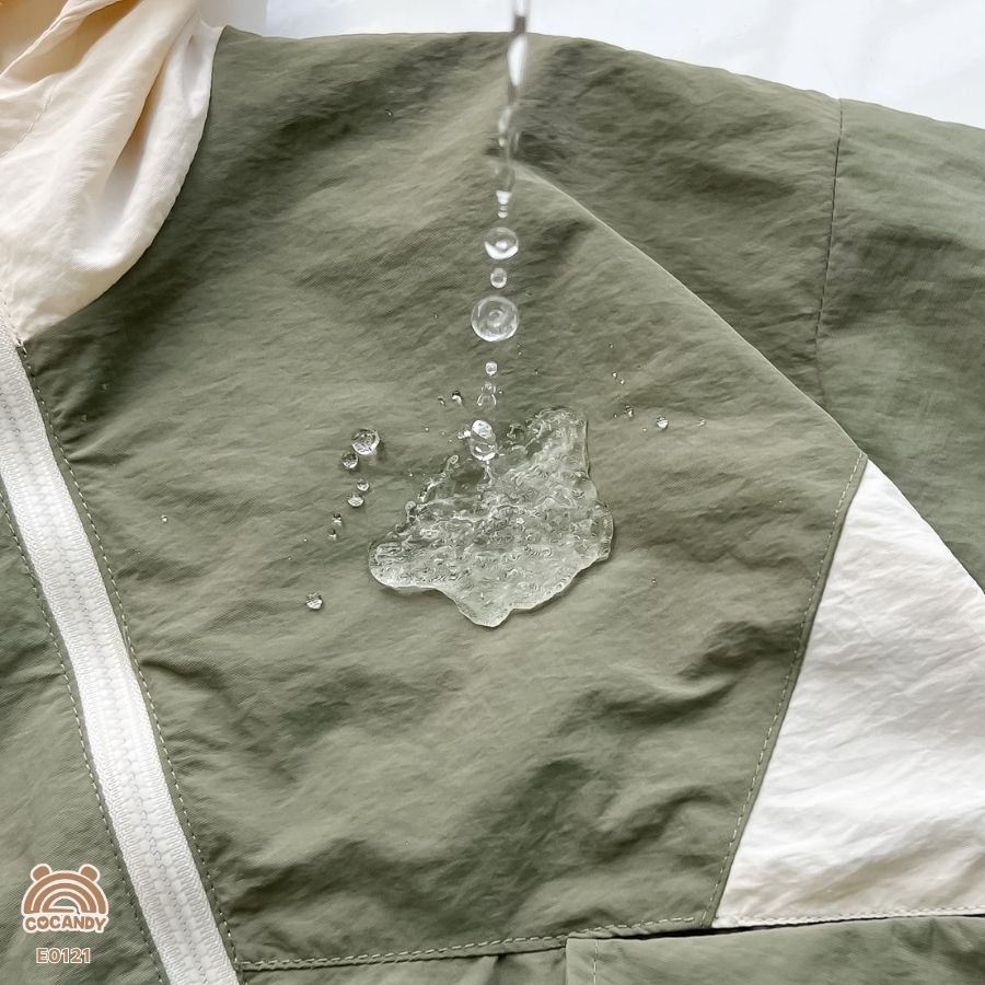 Áo khoác gió XANH RÊU phối mũ be 2 túi cạnh_thumbnail_3