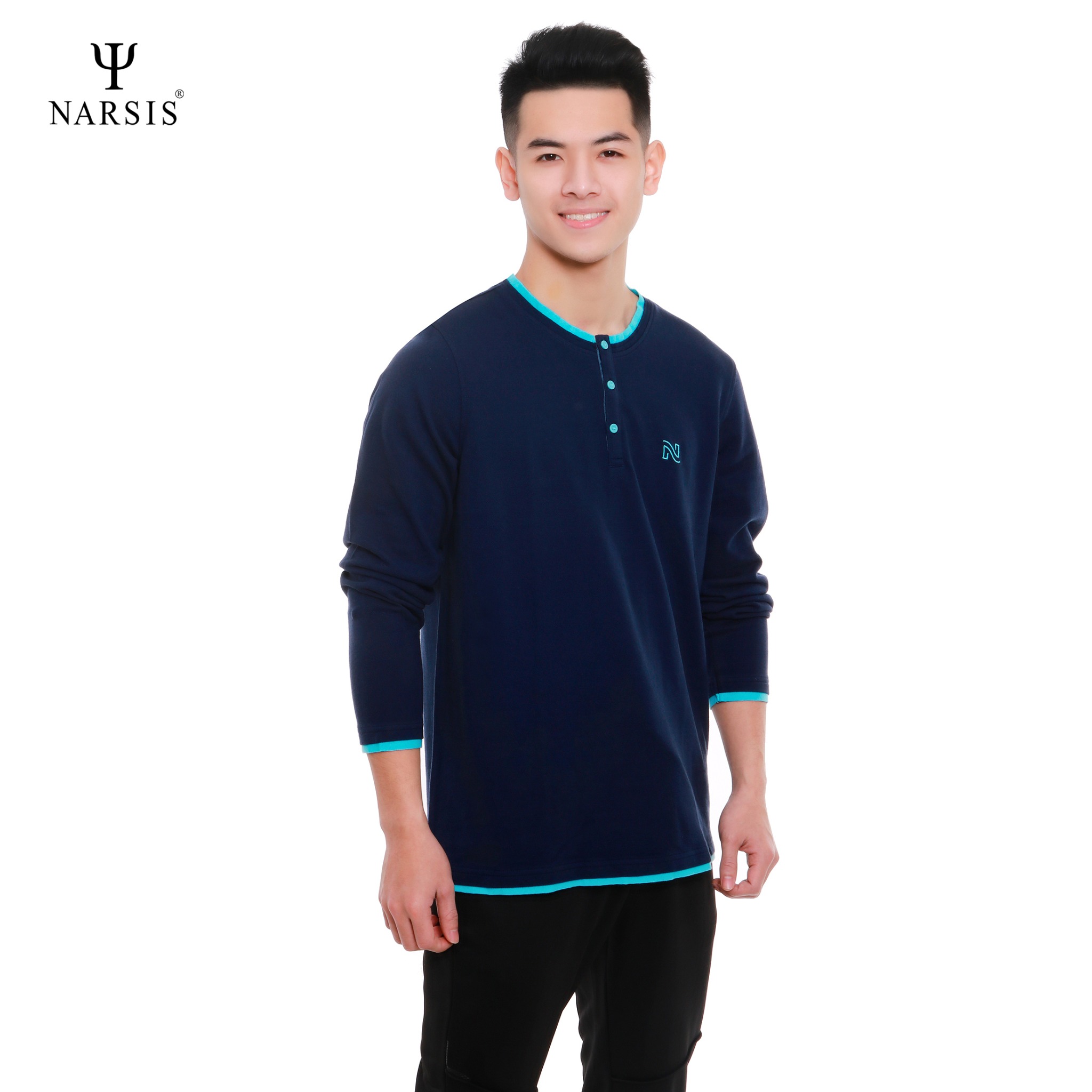 ÁO NAM THU ĐÔNG D7069 NARSIS CHẤT LIỆU THOÁNG MÁT, DỄ CHỊU, THOẢI MÁI CẢ NGÀY, DỄ VẬN ĐỘNG_thumbnail_2