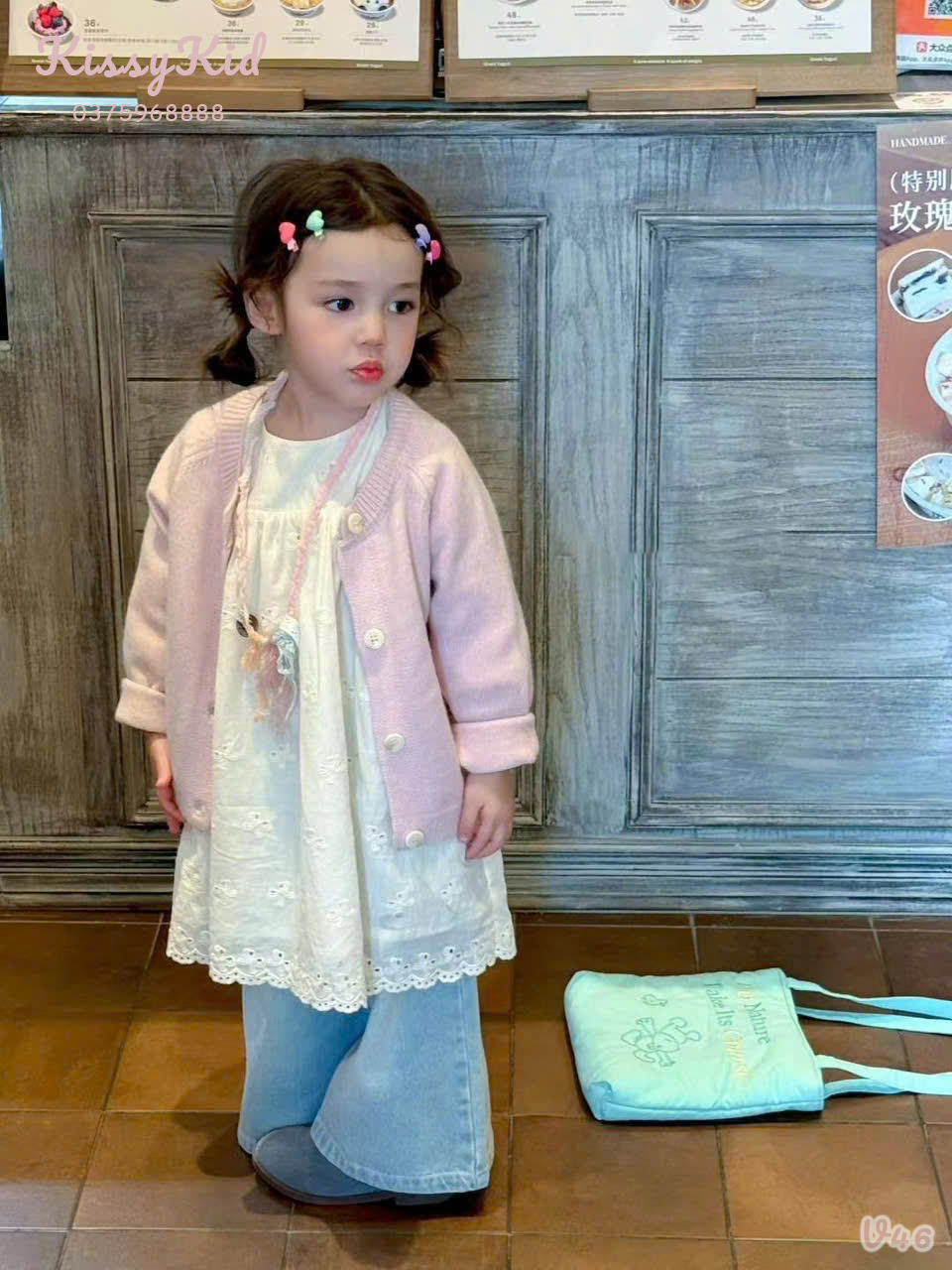 (V46) Vay thô trắng thêu hoa Onedou_thumbnail_0