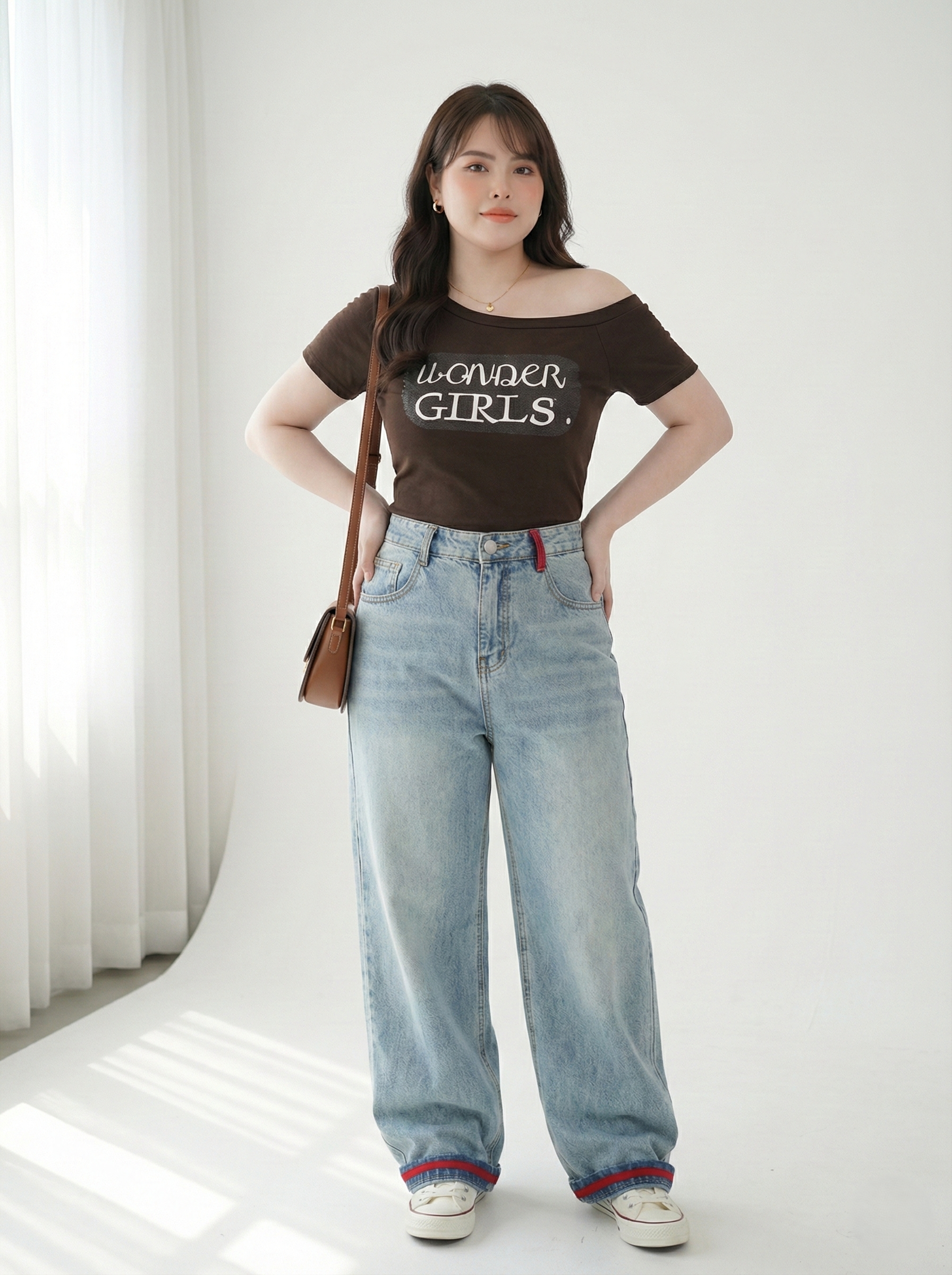 BIGSIZE NỮ - Áo thun lệch vai T- AT9071