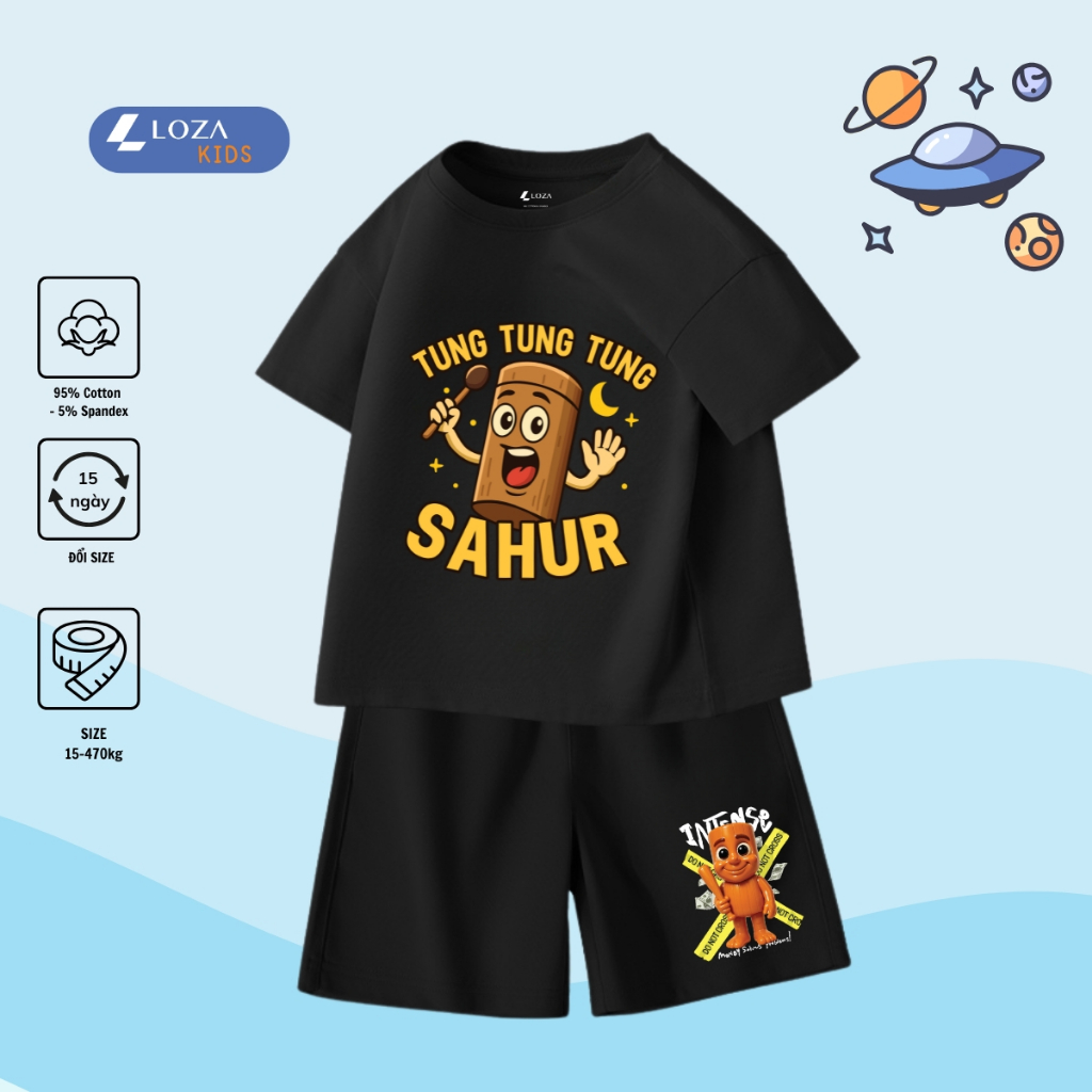 Bộ đồ bé trai in hình 'Tung tung tung sahur' - Loza Kids SB413_thumbnail_8