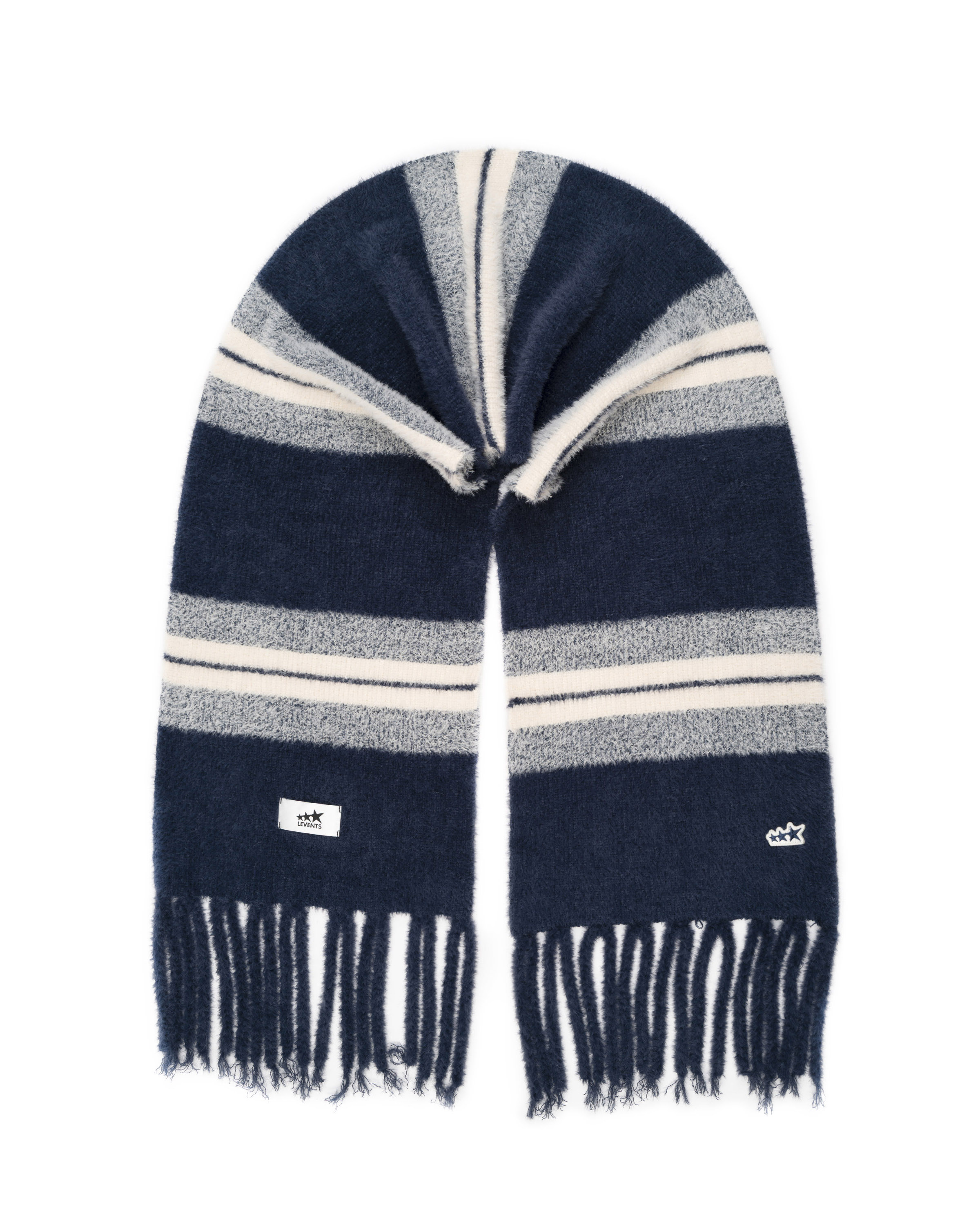Levents® Striped Fur Knit Scarf