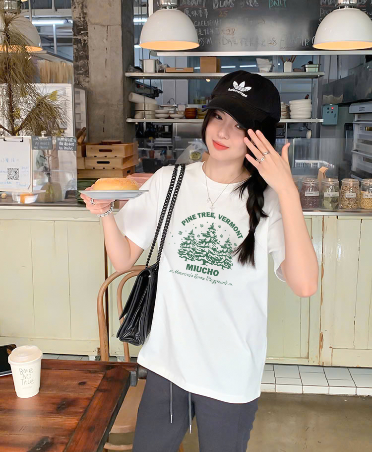 Áo thun nữ giáng sinh noel form vừa regular vải cotton 4c thoáng mát 1767 Miucho Chic Chic in mix_thumbnail_3