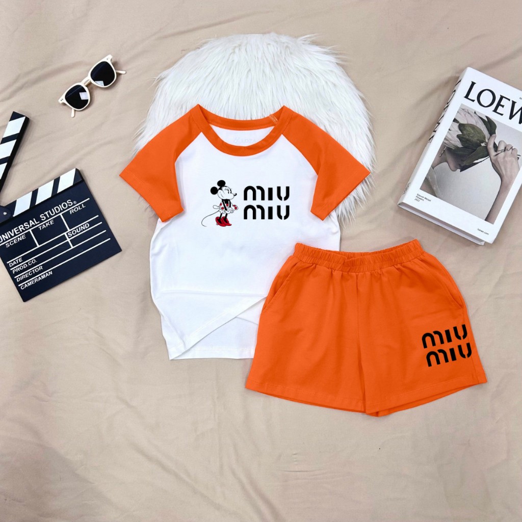 Đồ bộ cho bé gái in hình 'Mickey Miu Miu'-  Loza Kids FB90_thumbnail_1