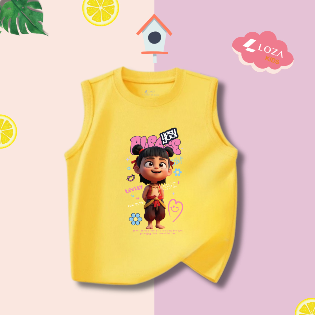 Áo thun sát nách bé gái in hình Natra - Loza Kids ST002_thumbnail_8