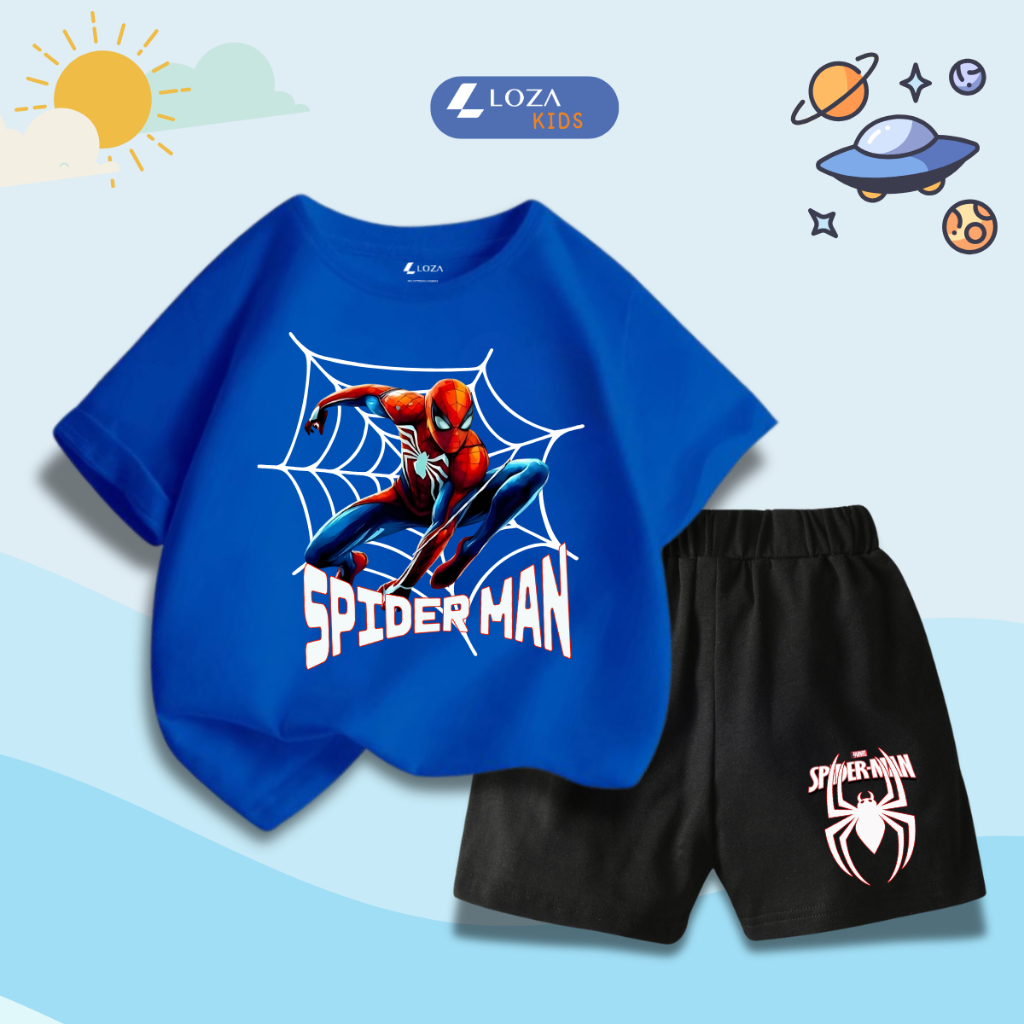 Bộ đồ bé trai in hình 'Mavel - Spiderman' - Loza Kids SB335_thumbnail_3