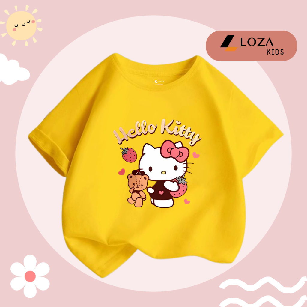 Áo Hello Kitty 2025 cho bé gái size từ 15-40kg- Áo phông bé gái mùa hè Loza Kids - CA009_thumbnail_15