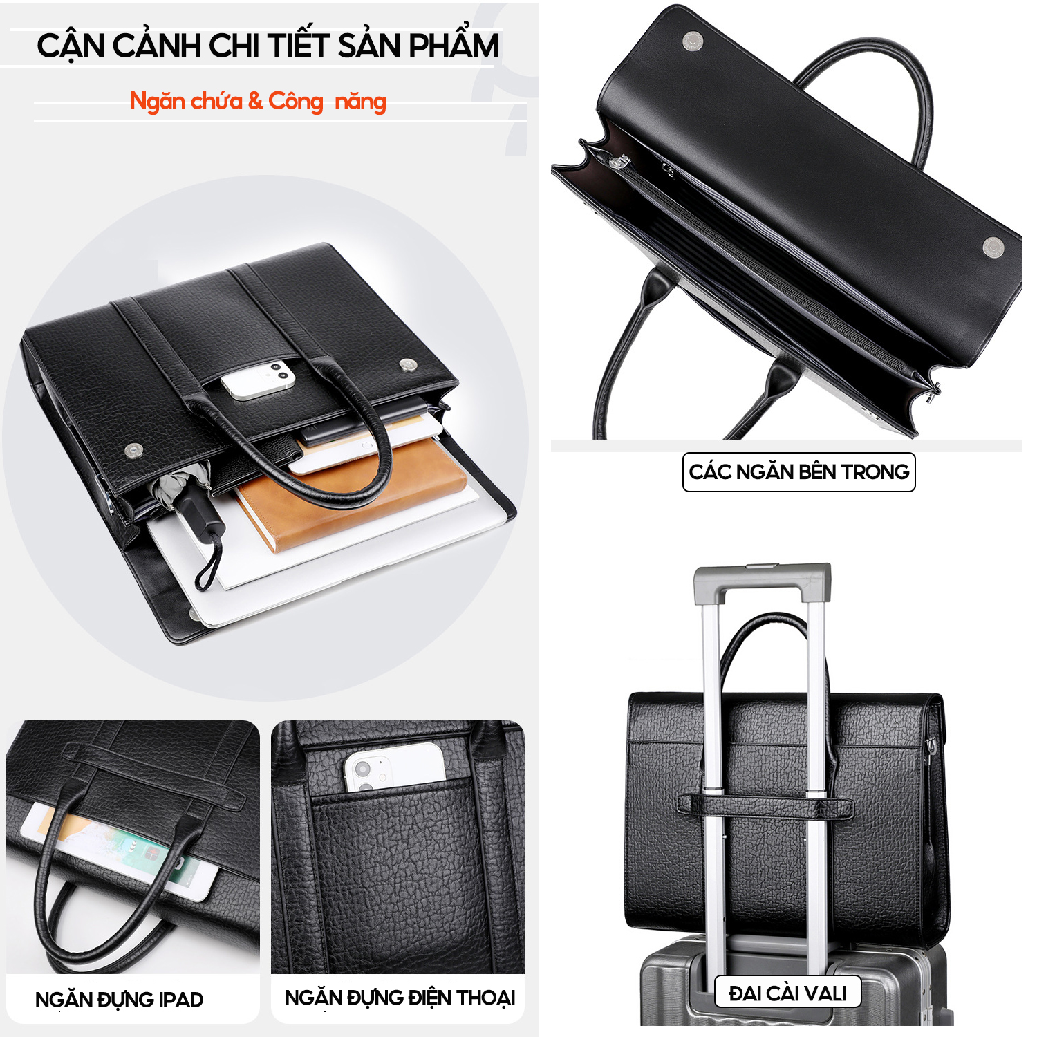 Cặp da nam công sở văn phòng thương hiệu KUQIDAISHU đựng máy tính laptop giấy tờ A4 chống nước  chống trầy xước da PU cao cấp_thumbnail_7