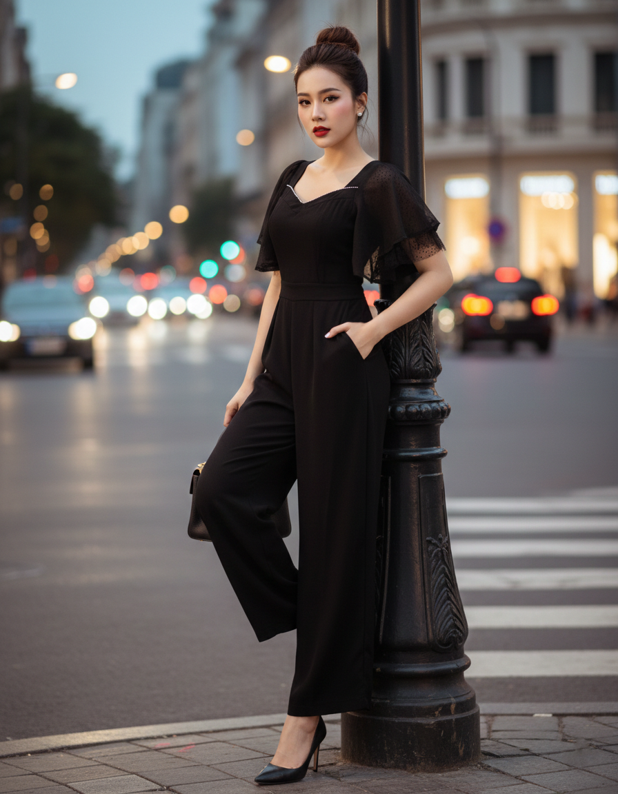 Jumpsuit thiết kế tay cánh tiên phối đá_thumbnail_6