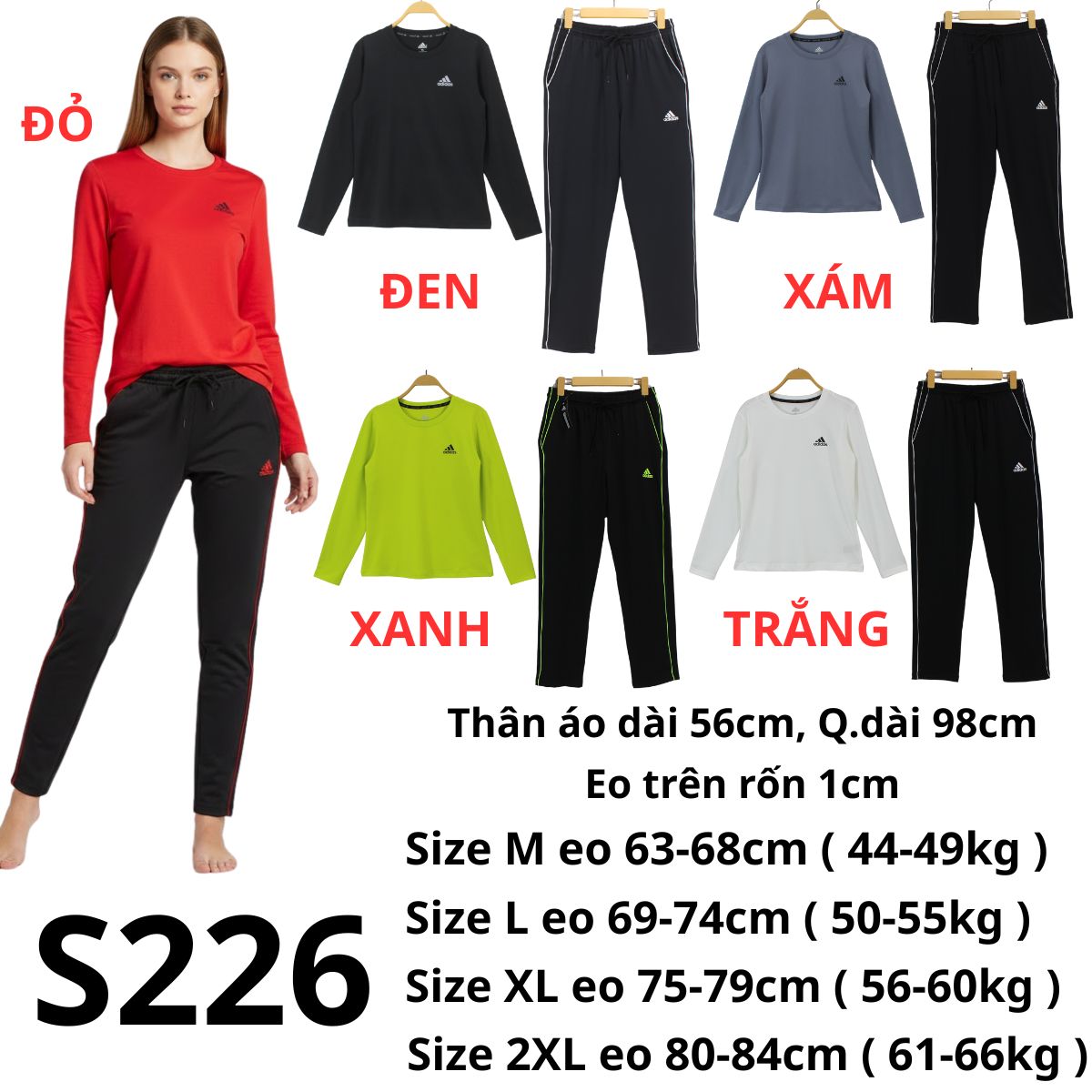 S226 Sét bộ thể thao tay dài DAS