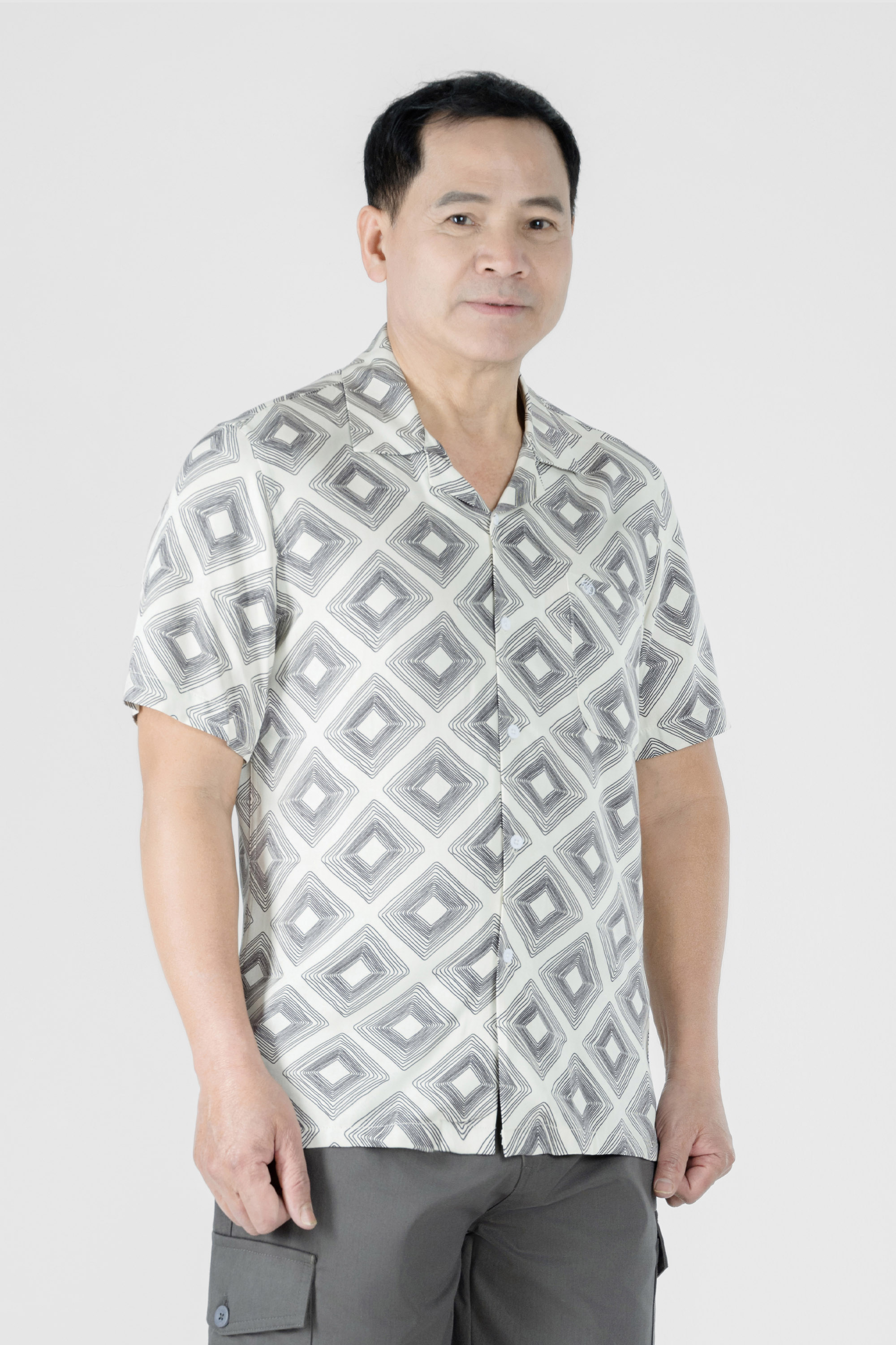 Áo Sơ Mi Họa Tiết Nam Trung Niên ANCHI Chất Liệu Sợi Lanh Phom Suông Vạt Ngang_thumbnail_3