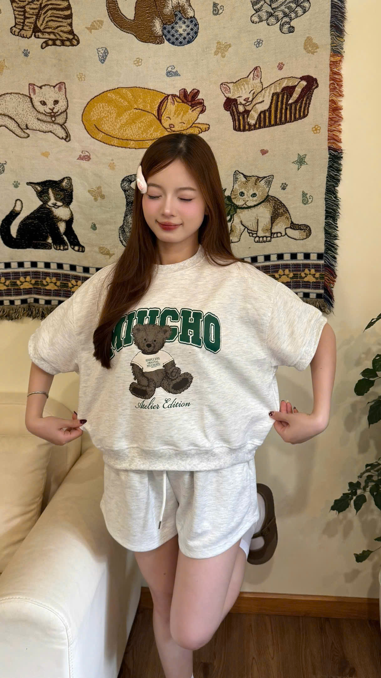 Quần short nữ form rộng Miucho vải chân cua cao cấp dày dặn tôn dáng QS00039_thumbnail_6