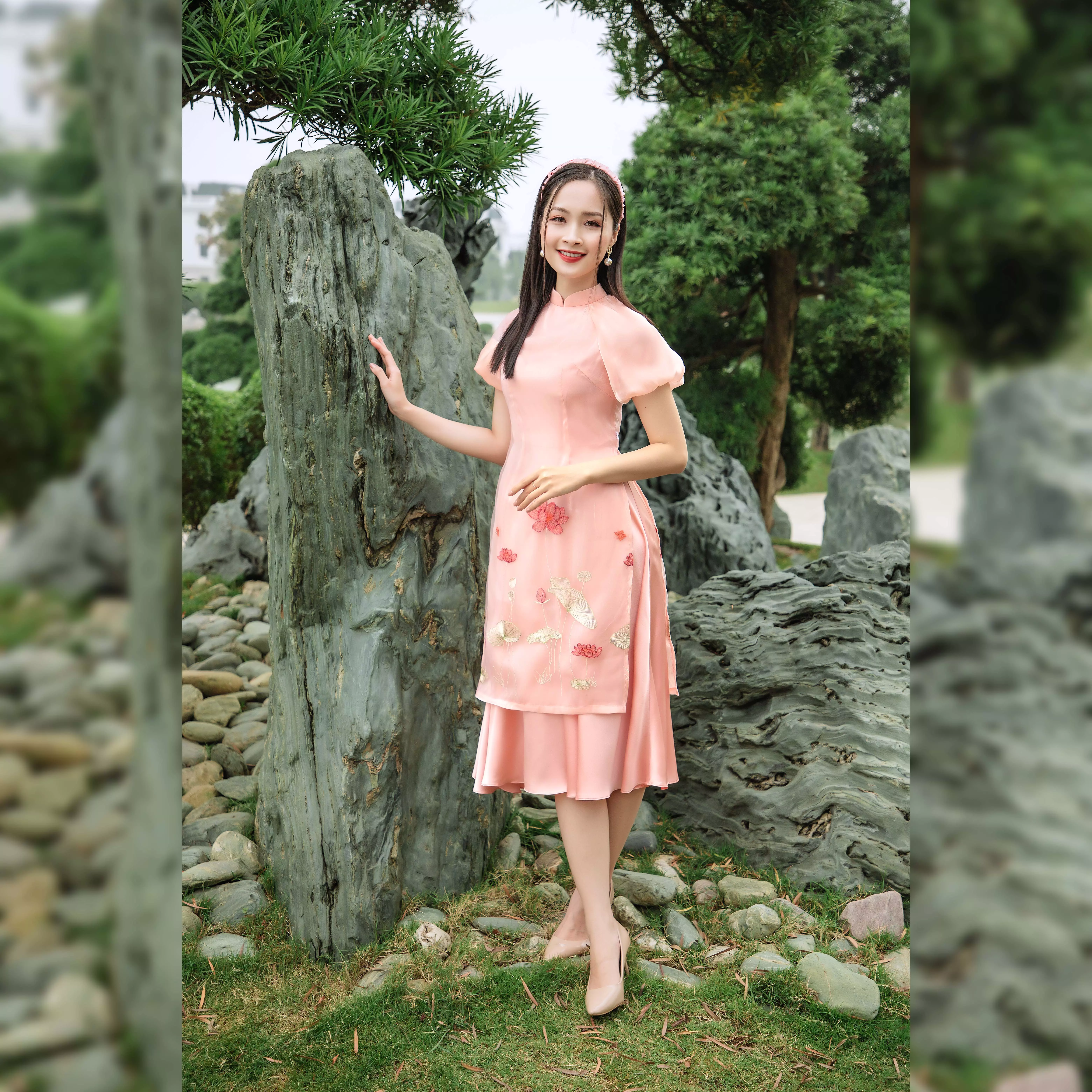 Áo dài hoa sen mẹ_thumbnail_6