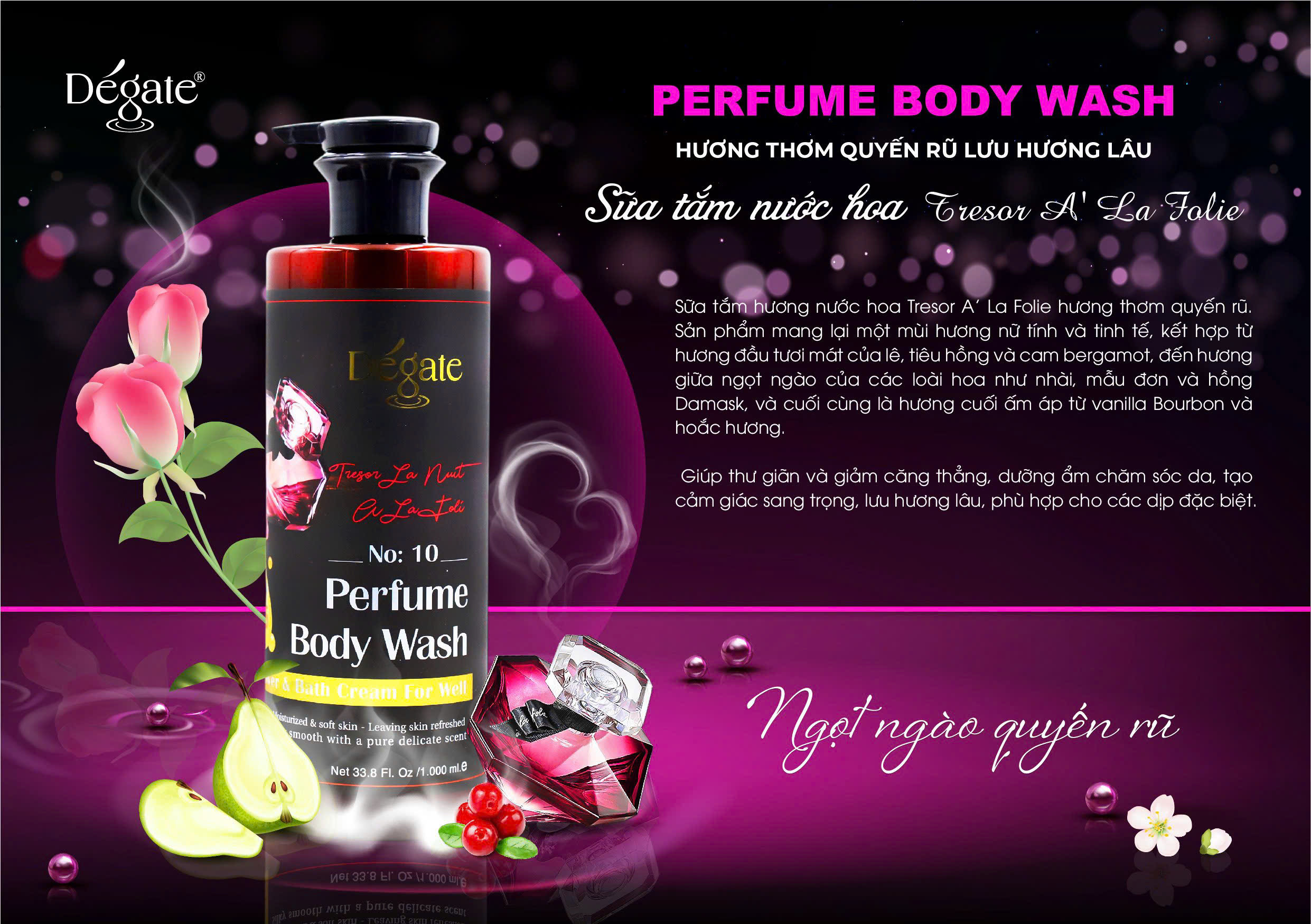 SỮA TẮM THƯỢNG LƯU DE'GATE 1000ml