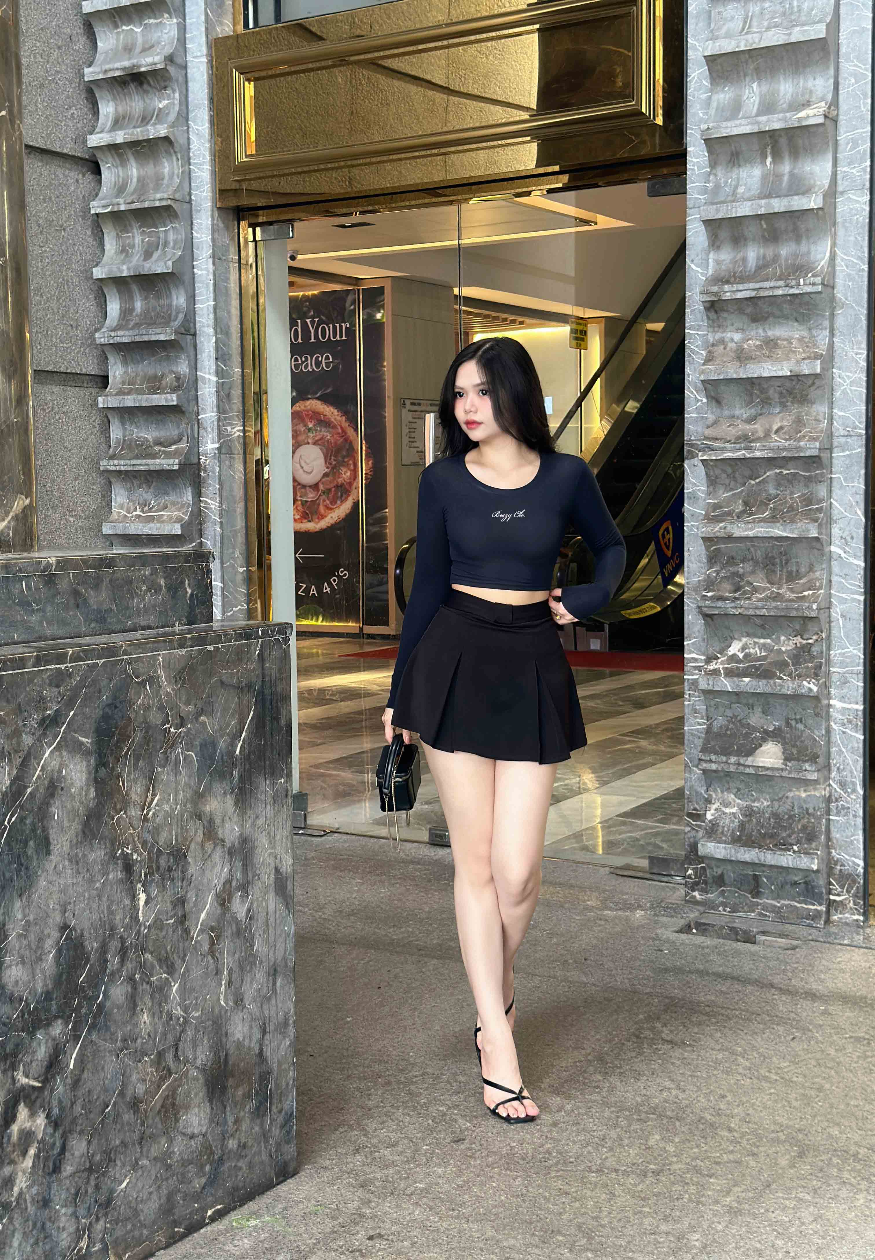 Áo thun nữ tay dài ôm body form croptop Beezy 2488 100% Visco co giãn 4 chiều form ôm tôn dáng thoải mái dễ phối đồ_thumbnail_6