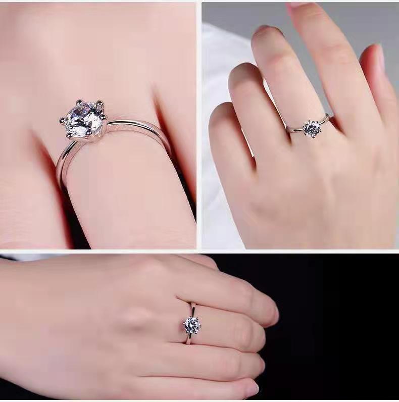 Nhẫn Nữ Cổ Điển Đính Kim Cương 6 Chấu_thumbnail_2